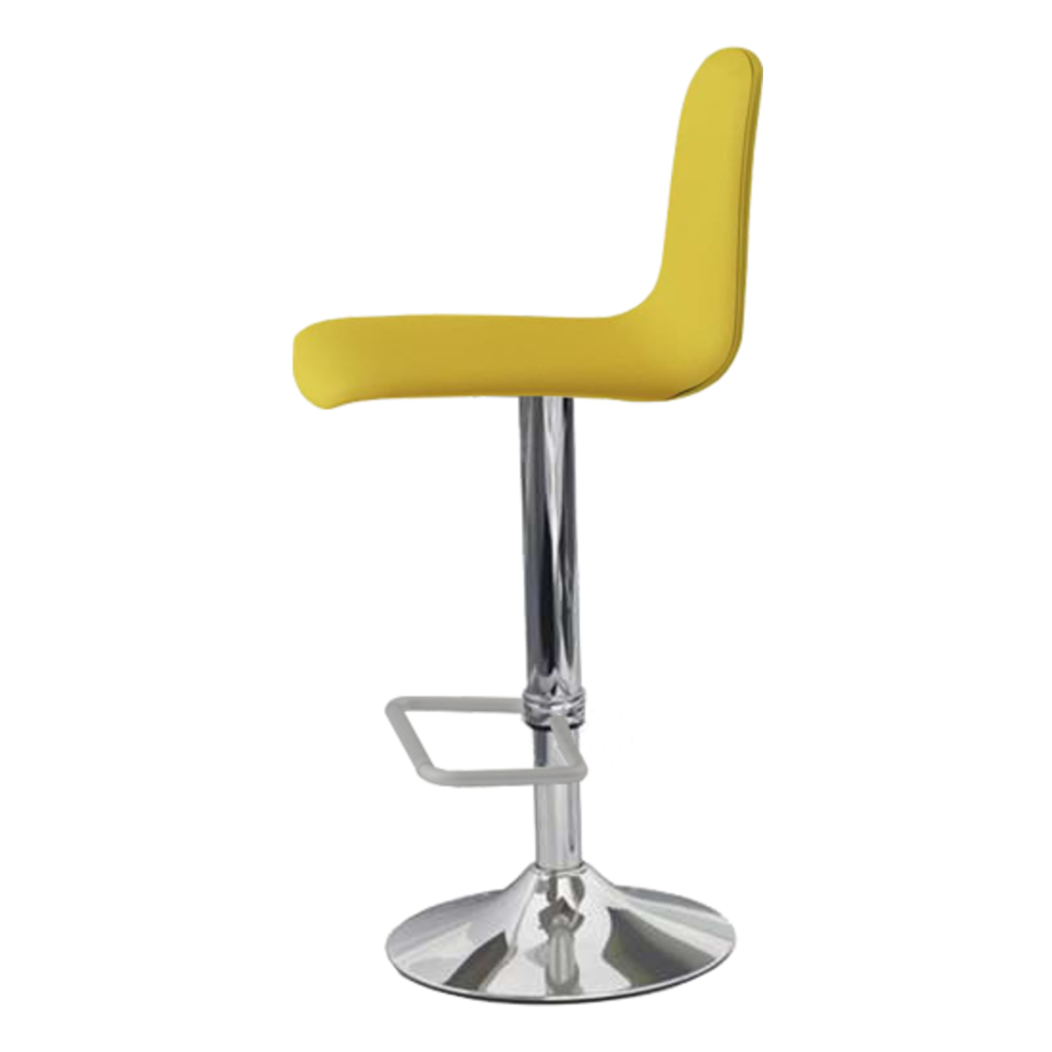 Tabouret lemon chroom - gelakt mosterd