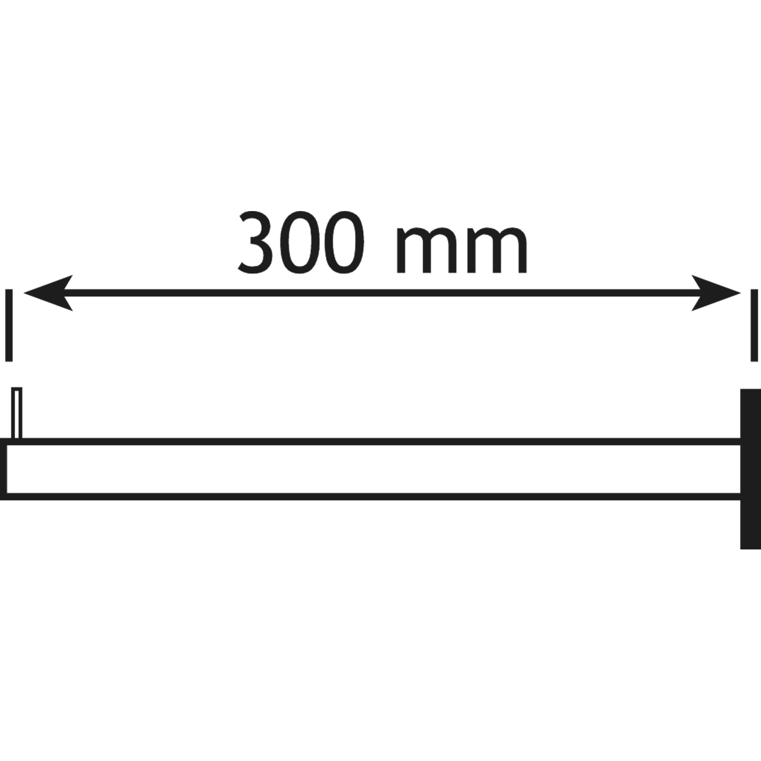 Barre latérale fixe 30cm anthracite 
