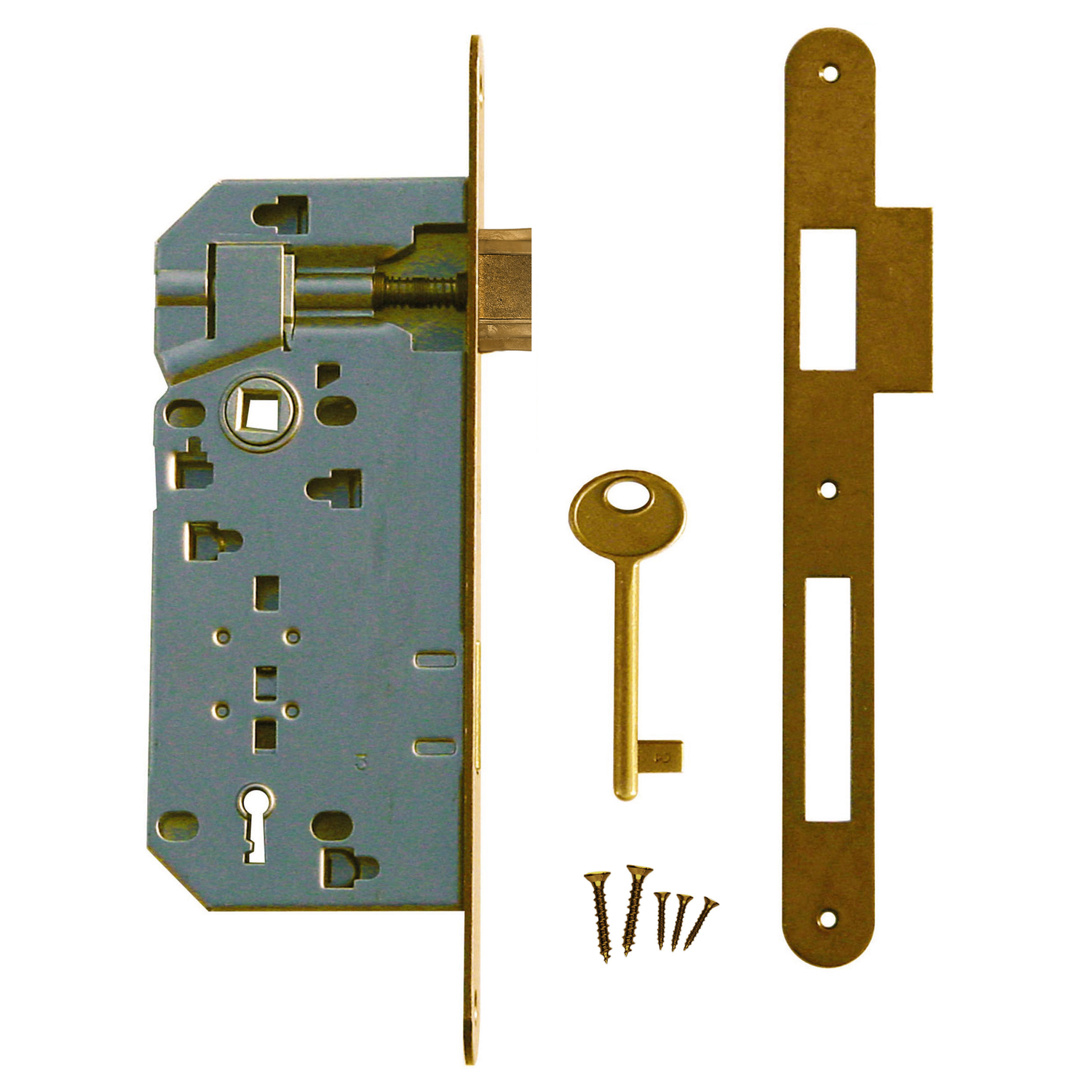 Serrure agb fumé 90 mm + contre-plaque   étroite droite
