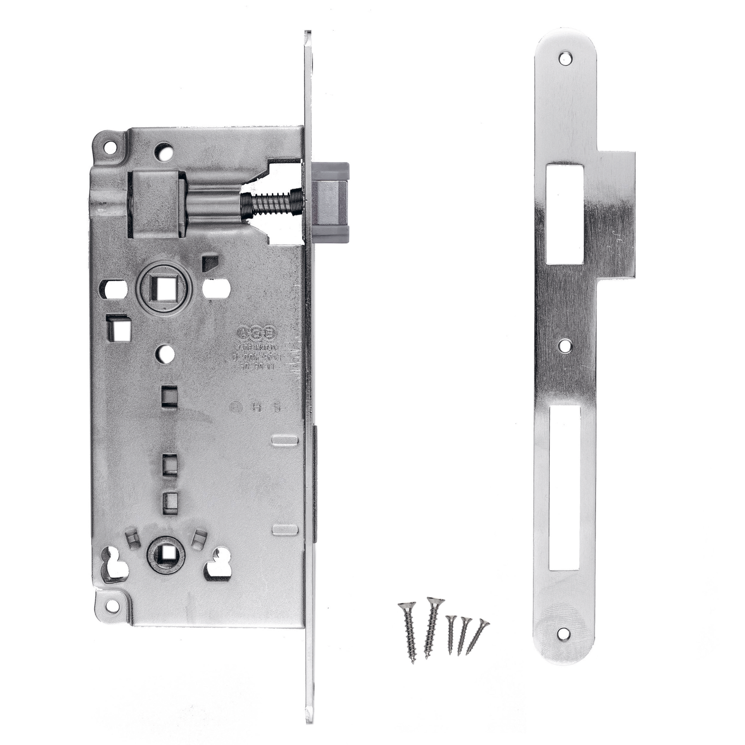 Slot AGB inox look WC 90mm +tegenplaat Small recht
