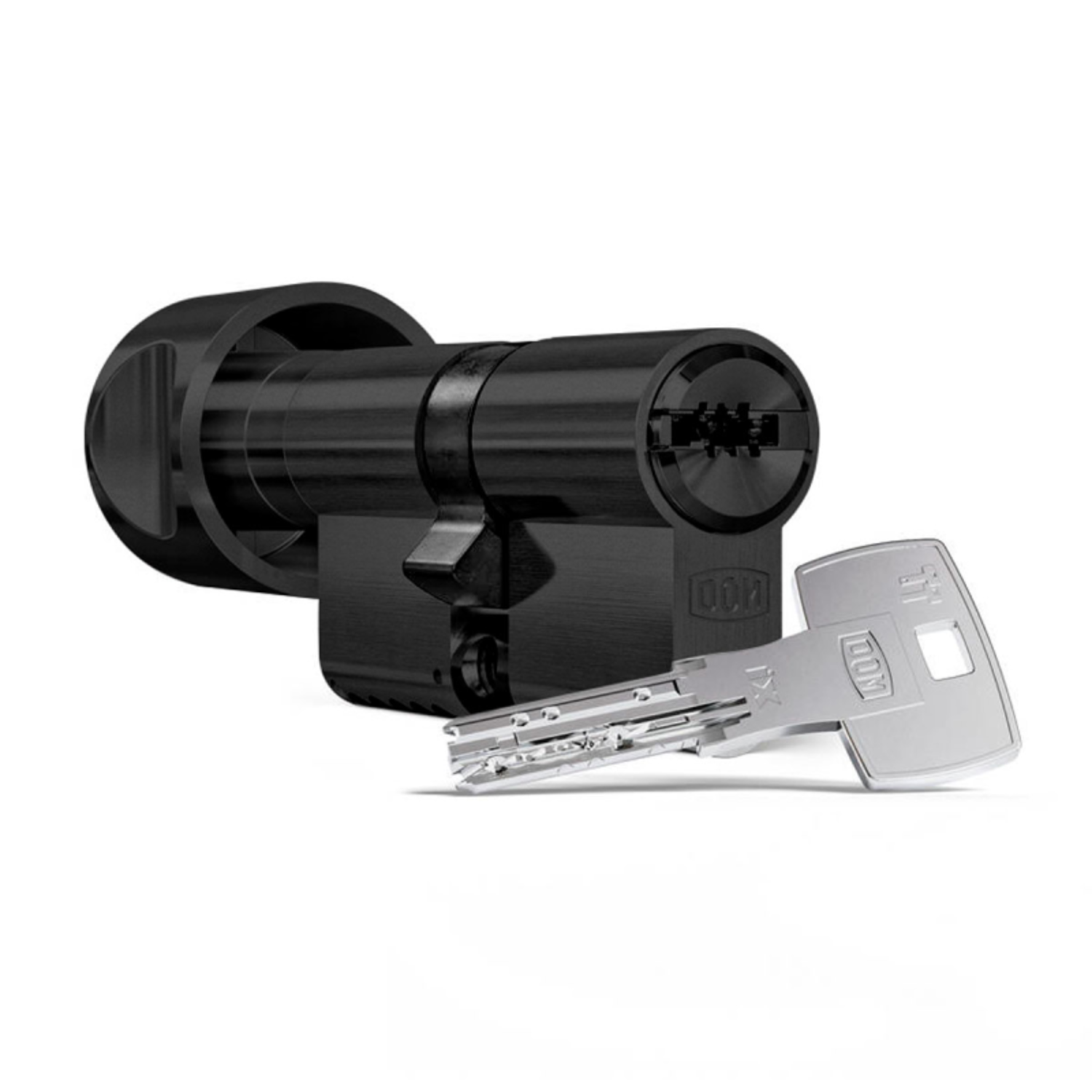 Dom ix twido modular cylindre a bouton 30/30 noir skg*** protection de forage certif