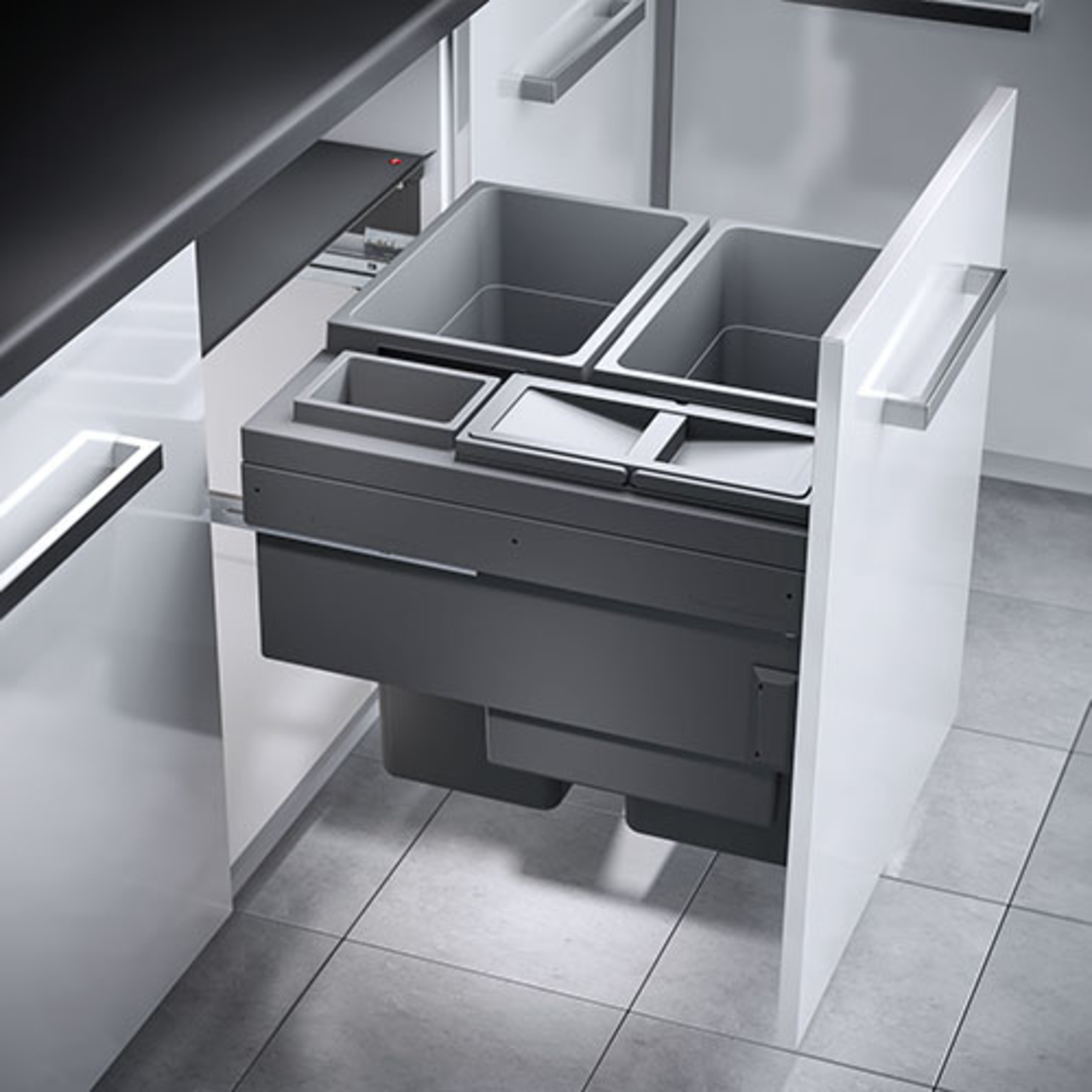 Hailo eurocargo-Synchro k.60cm 2x38l+12l SoftClose