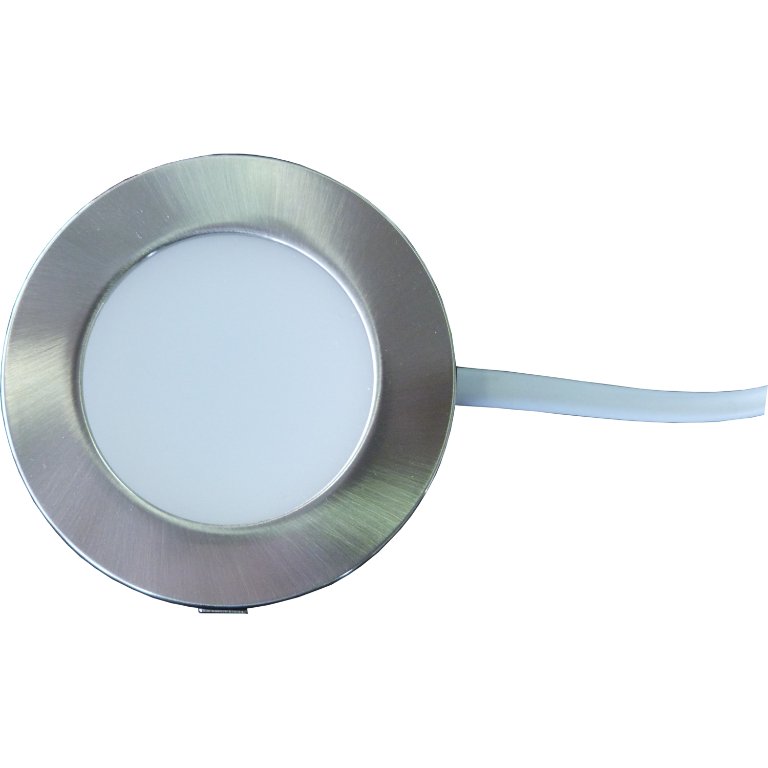 Solo ledspot d.58mm 2.4w 3000K 230V RVS-look+ 2 M + 2 meter kabel zonder stekker