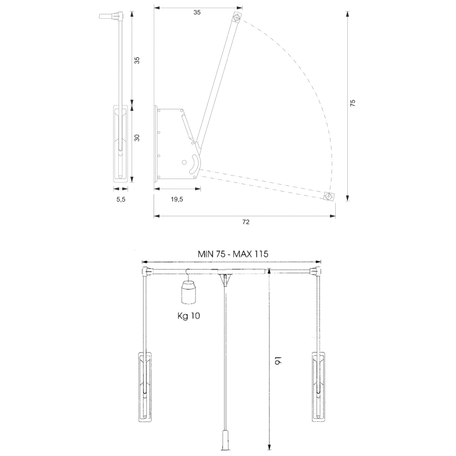 Élévateur wall lift 10kg  