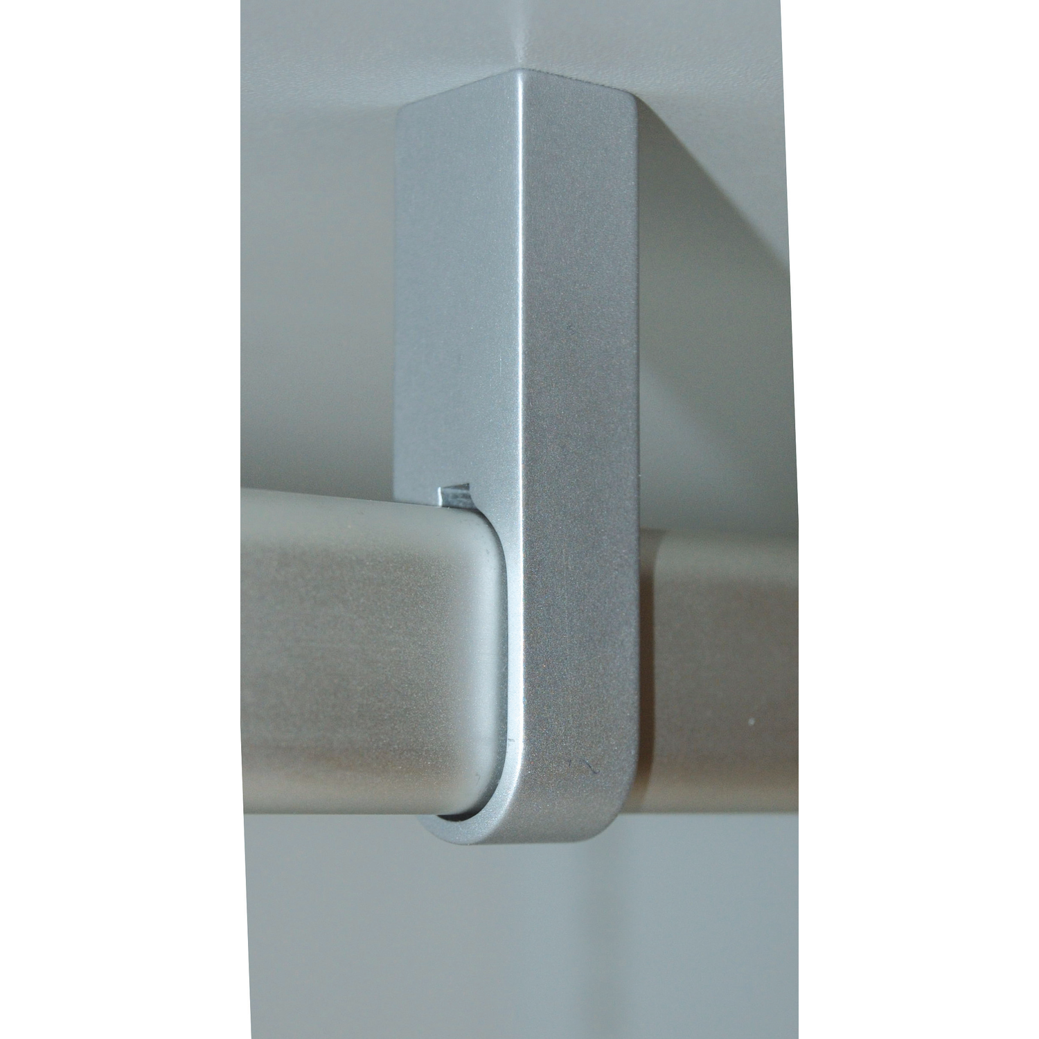Support tube penderie ovale ouvert zamac argente 14x30 