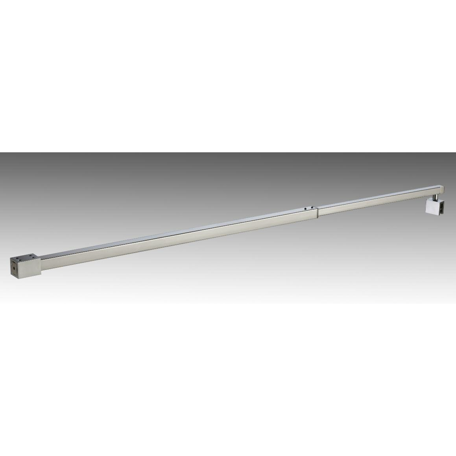 Barre raidisseur mur/verre télescopique à 45°, pour verres 6/8, L608/1108, chromé