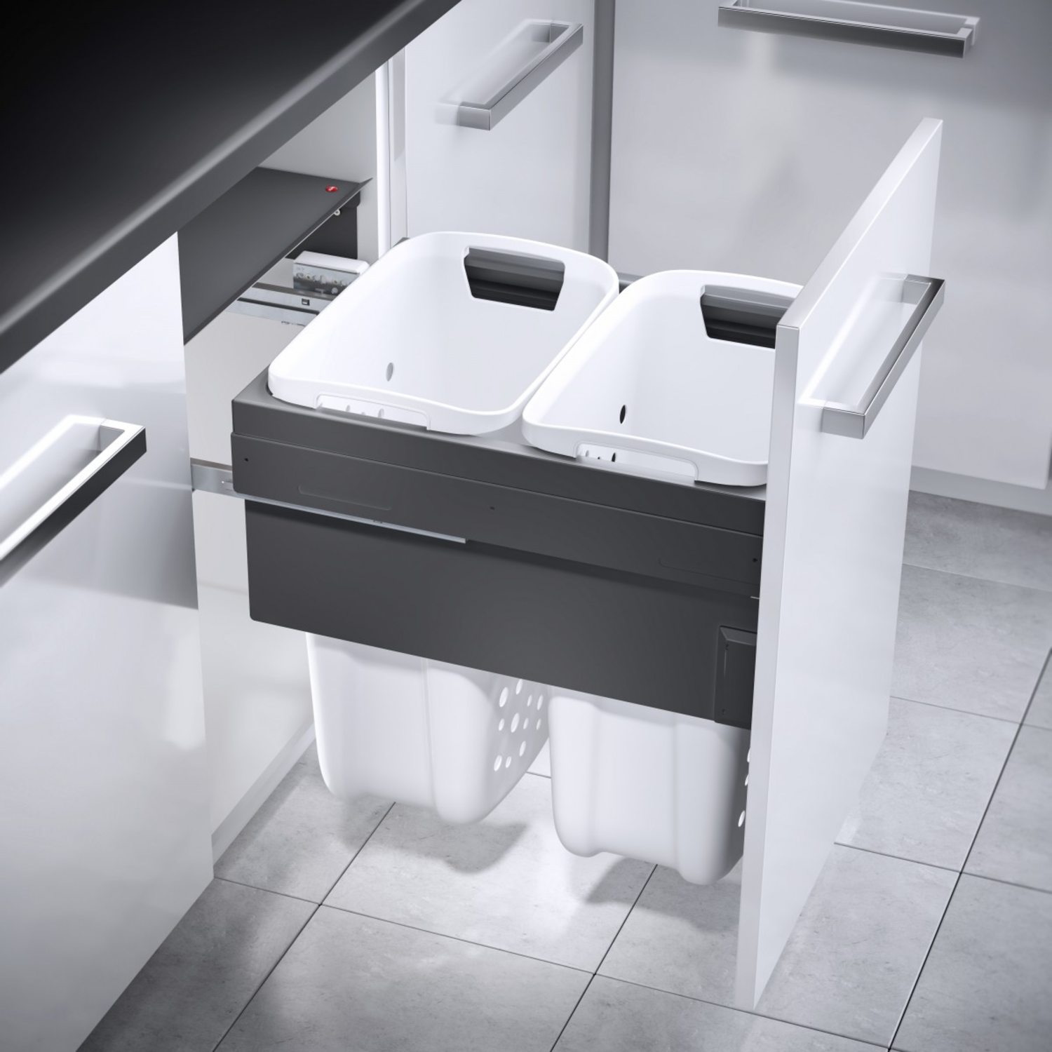 Hailo Laundry Carrier k.50 2x33l gris 