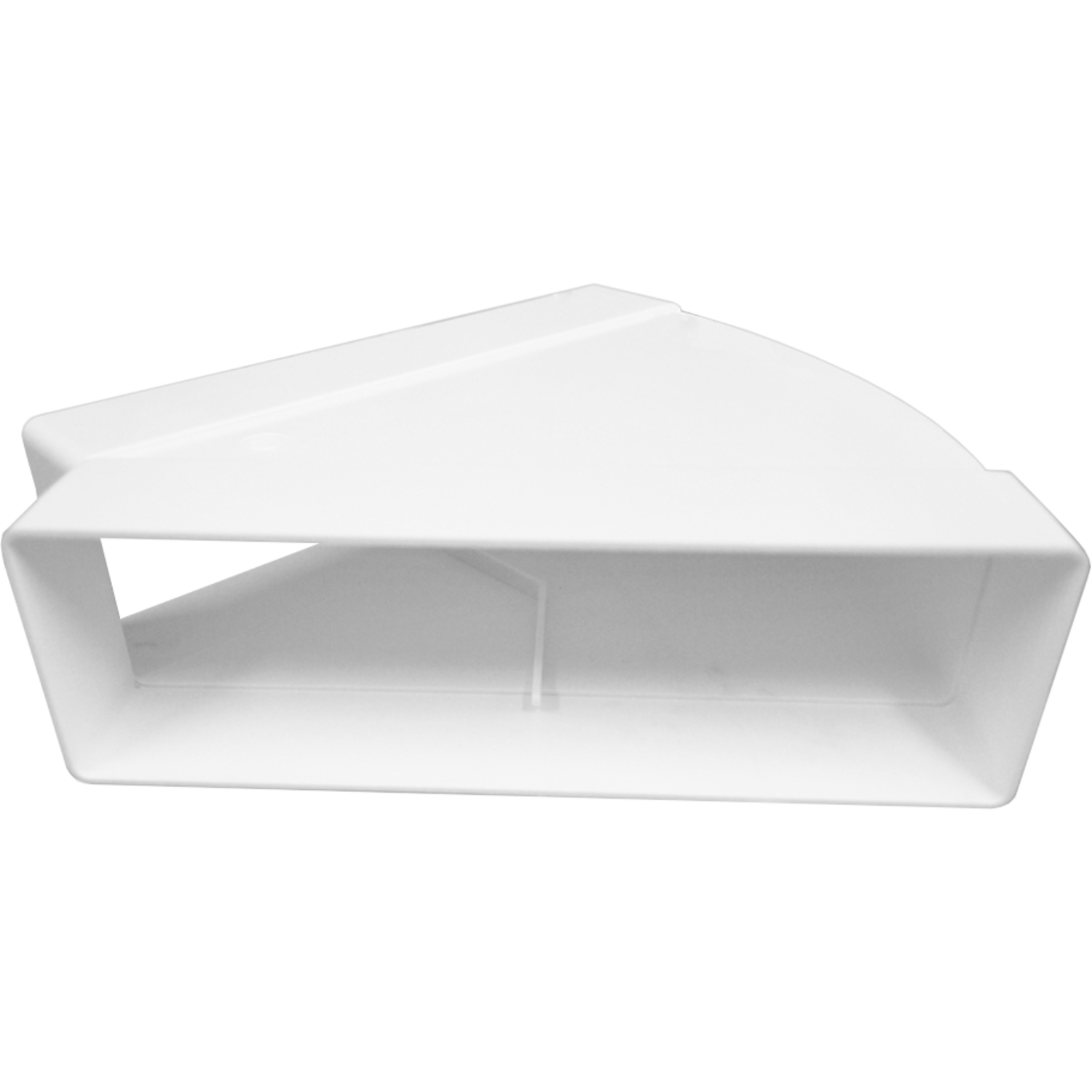 System 220 coin 45° tube plat 220x90mm blanc 