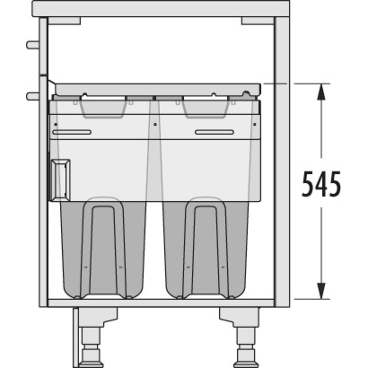 Hailo Laundry Carrier k.50 2x33l wit