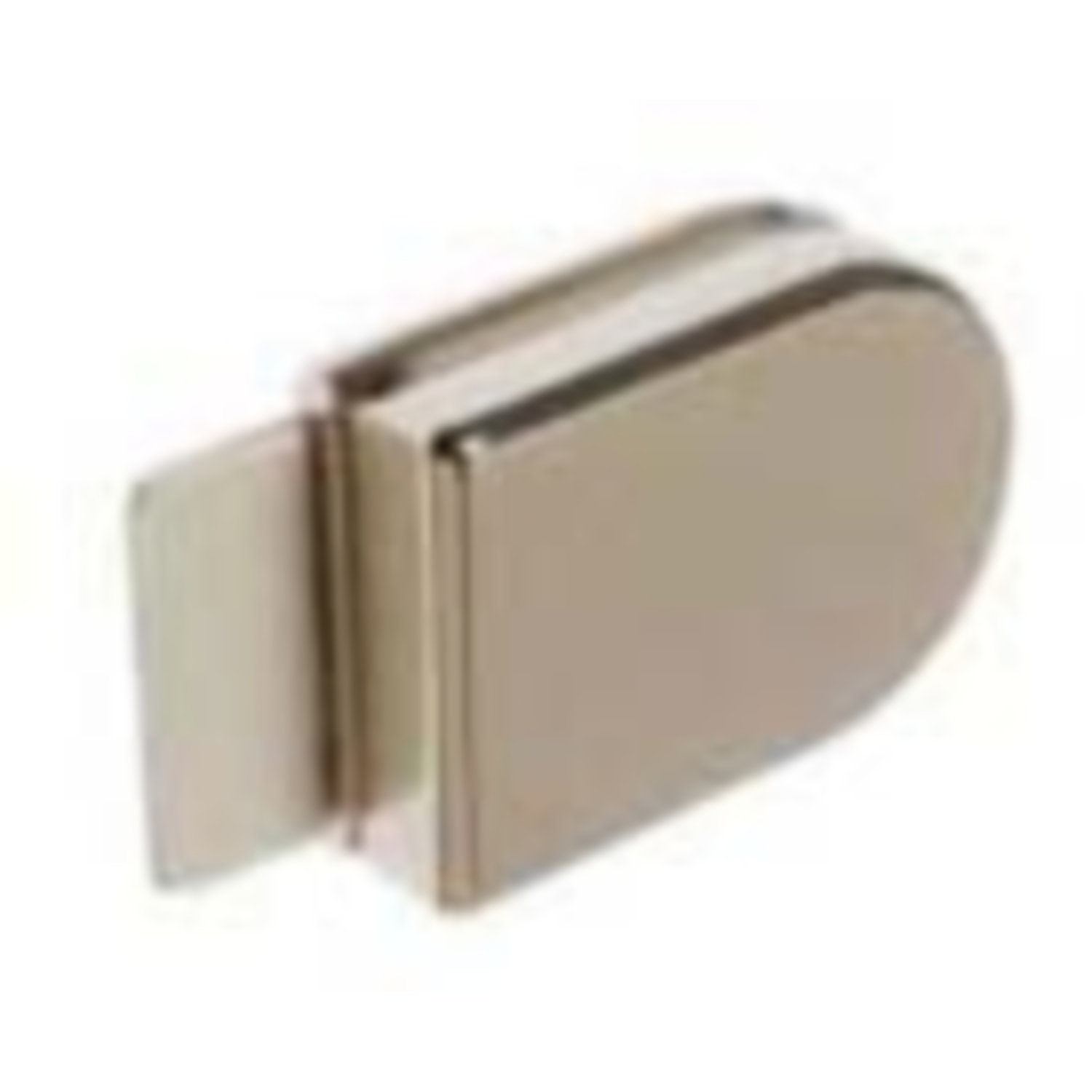 Contre-plaque serrure pour porte en verre