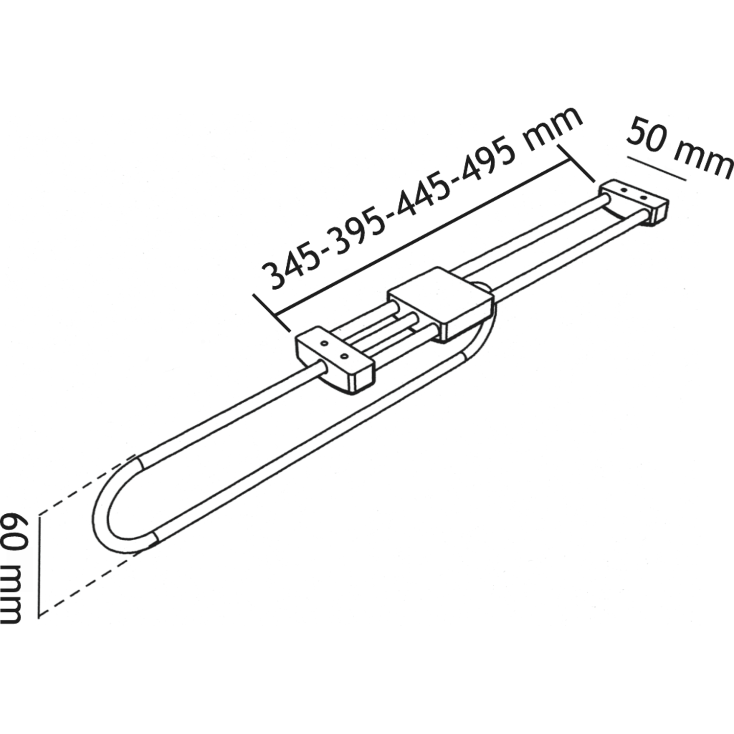 Porte-manteau extensible 39.5cm  