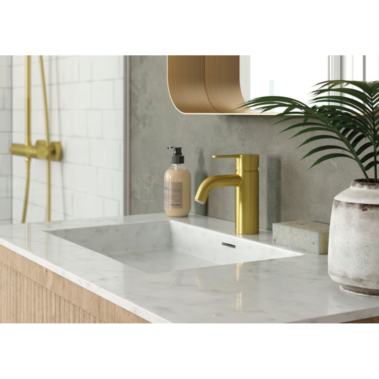 Damixa silhouet pr lavabo small messing brossé 