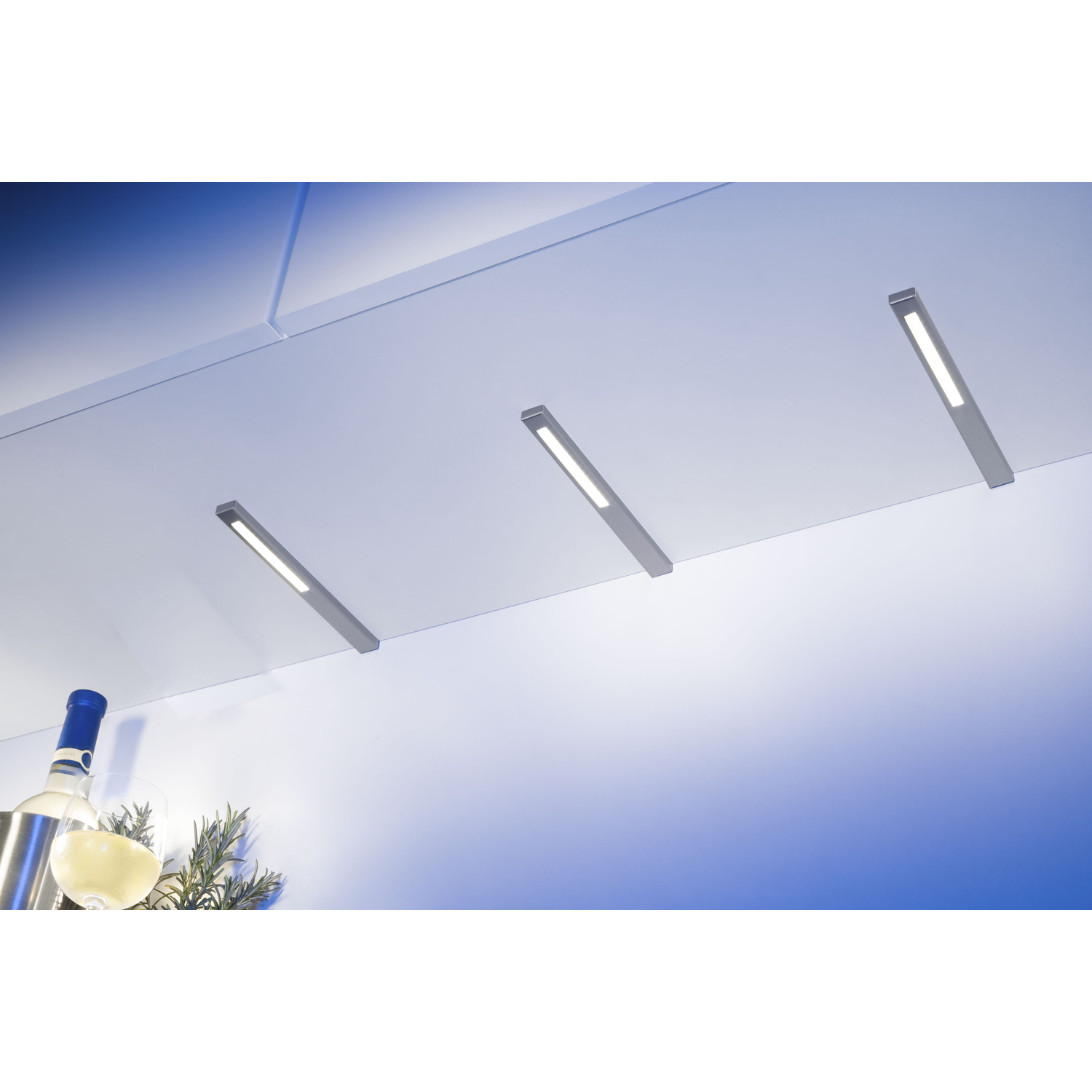 Slim led-Set 2 x 5.4w 12V 3500k inox 