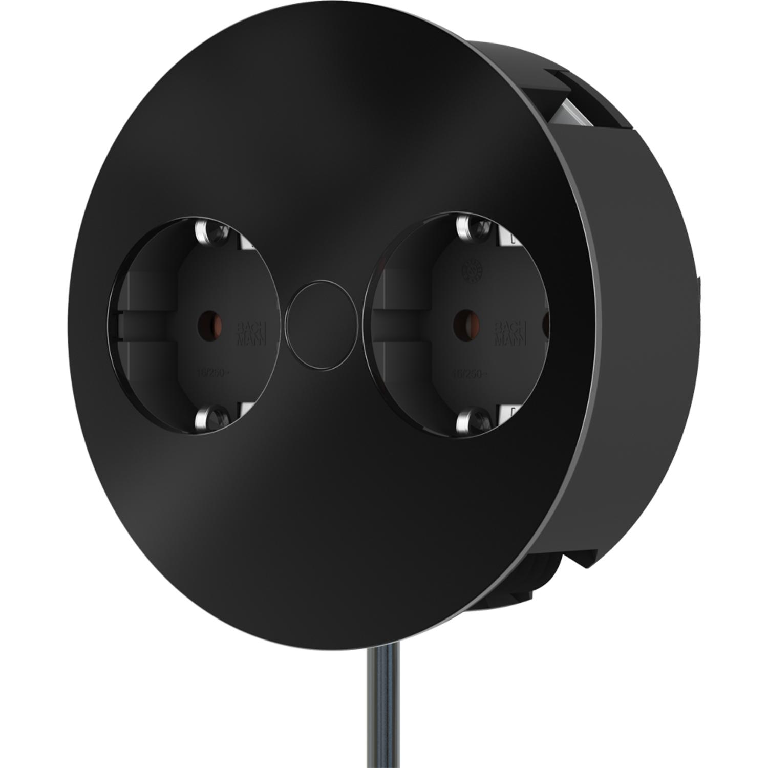Twist inox noir mat  d-nl 2 prises -- 931.150 