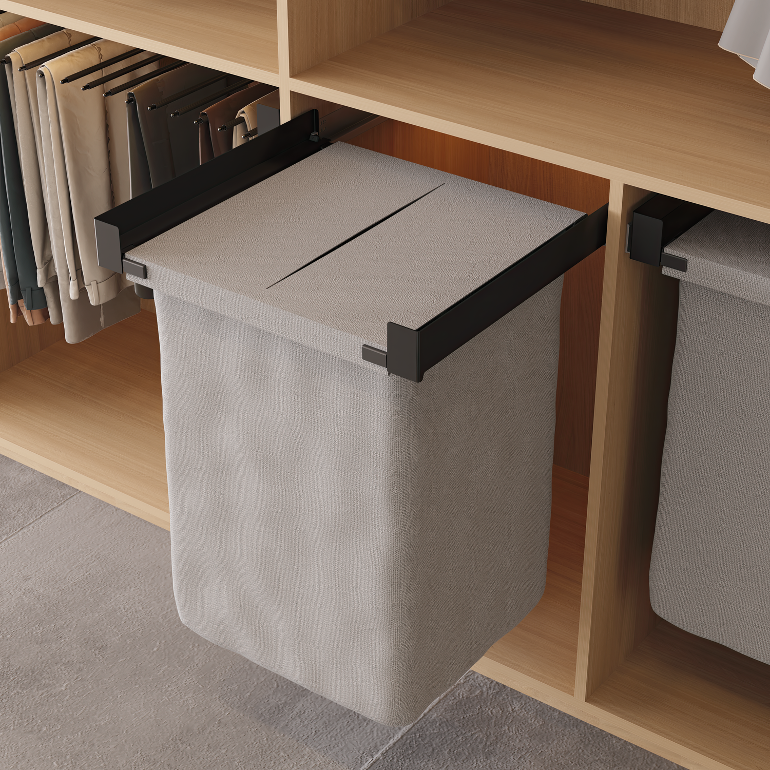 Chic line wasmand antraciet b.500-550 d.492mm
