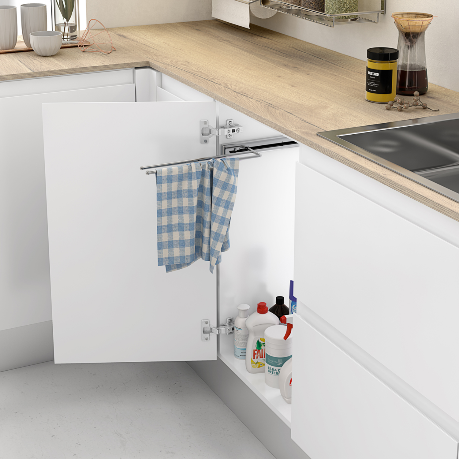 Porte-Serviette 2 bras chrome - 325mm 