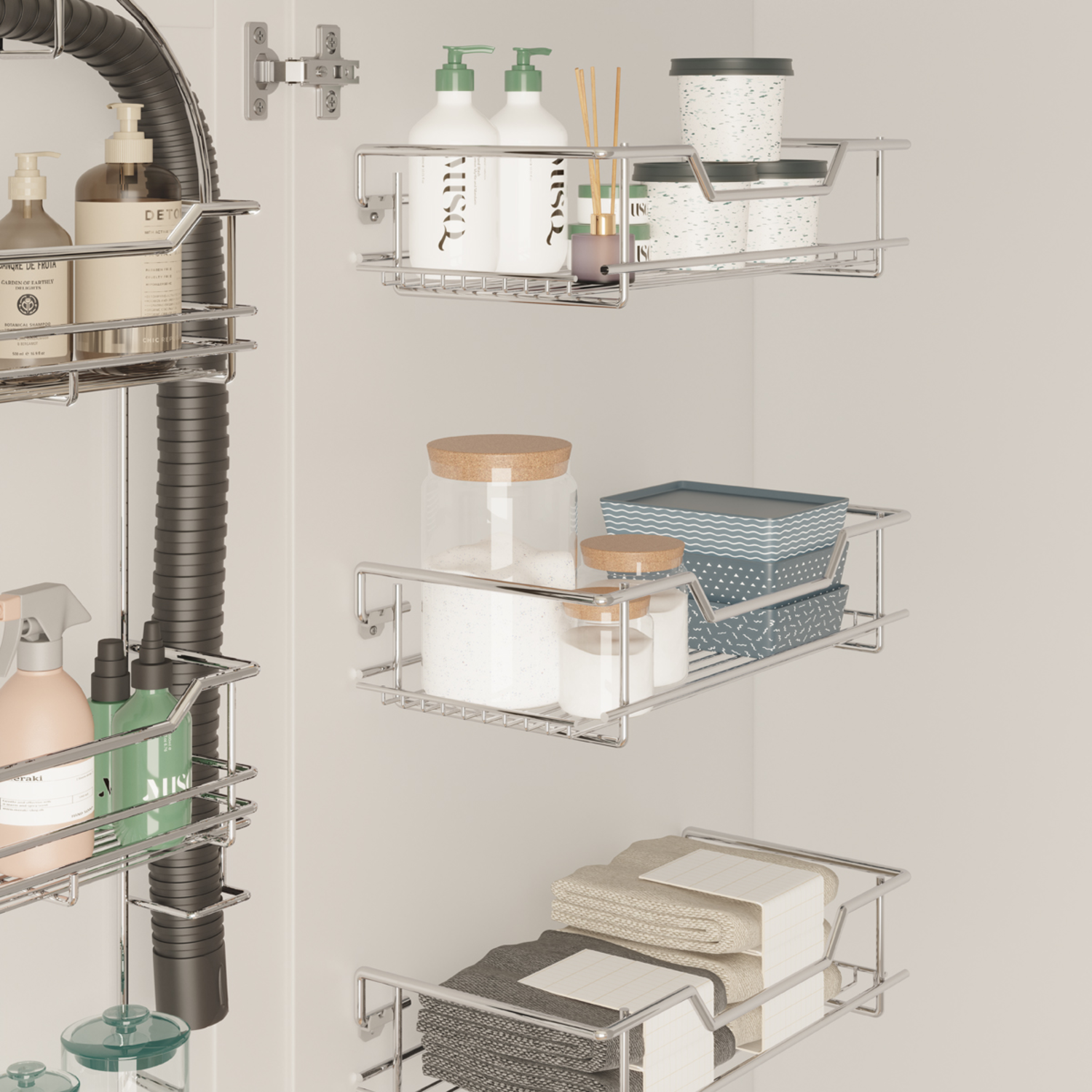 Mc-line hakenrek 5 haken 350x30x52 chroom
