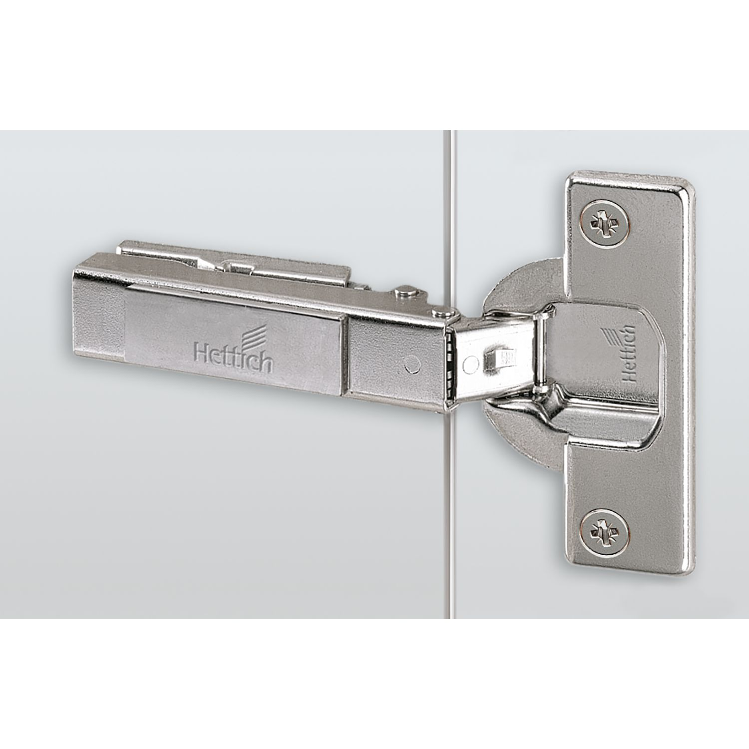 Charnière porte épaisse Intermat, épaisseur de la porte jusqu’à 32 mm (Intermat 9936), en semi-applique, Angle d'ouverture  95°, TH-schéma de perçage 52 x 5,5 mm, à visser (-)
