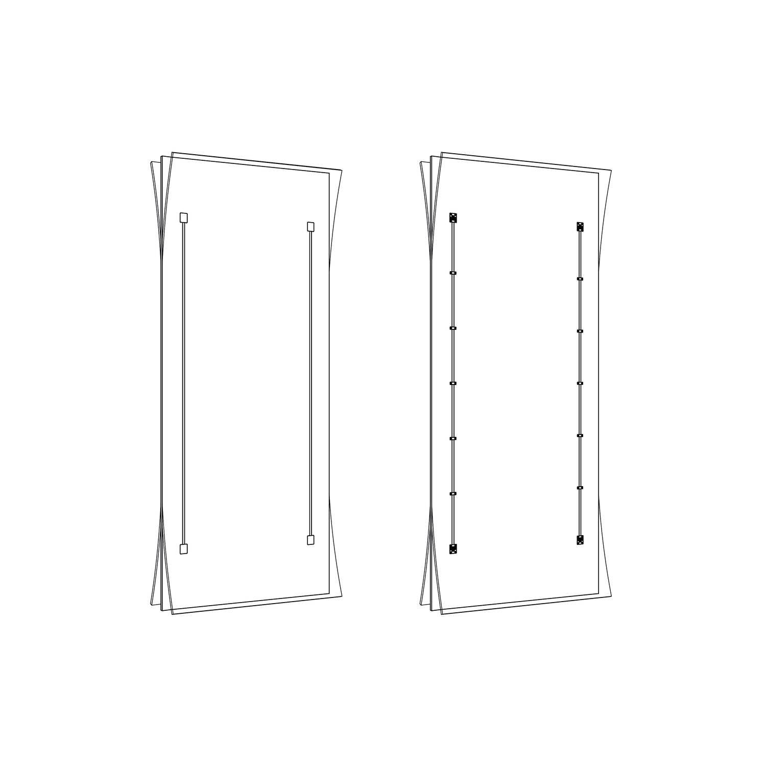 Hawa redresseur de porte h2040-2600mm alu brut (2pc)