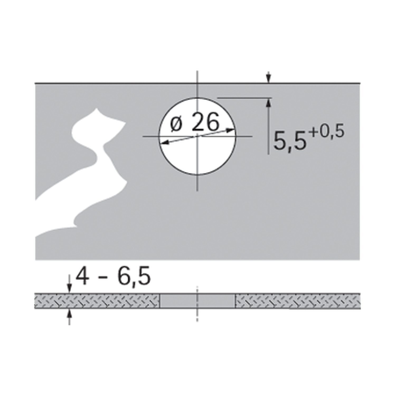 Charnière de porte en verre Intermat (Intermat 9904), en semi-applique, Angle d'ouverture  95°, à visser (-)