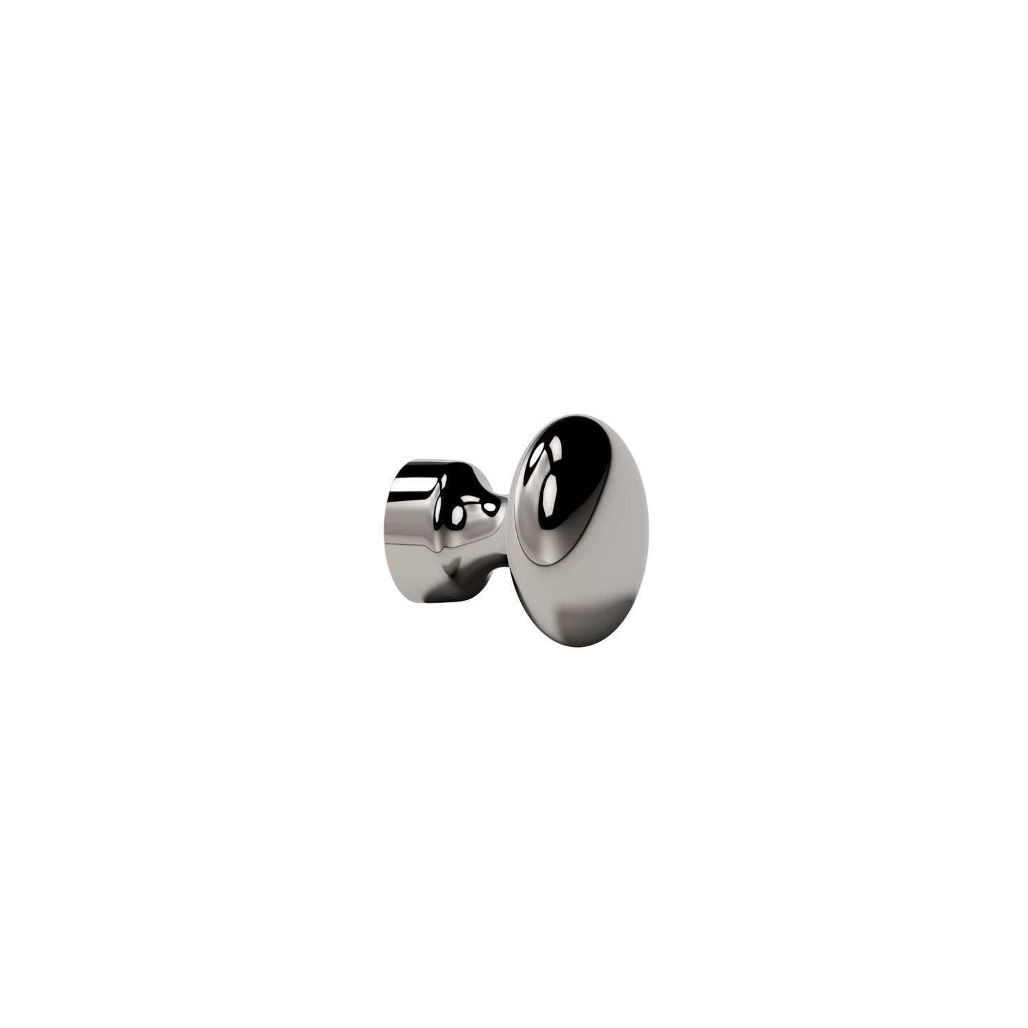Bouton BARON ø32 h32 zamac nickel poli 