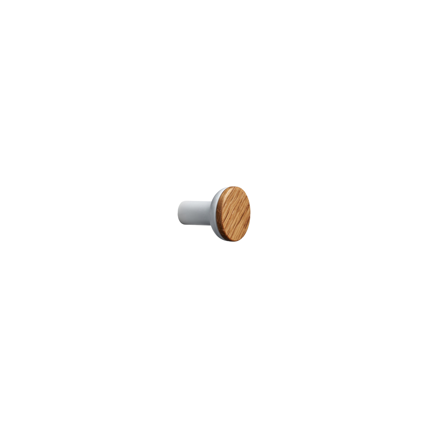Knop BIS Ø24 H28 eik + mat wit
