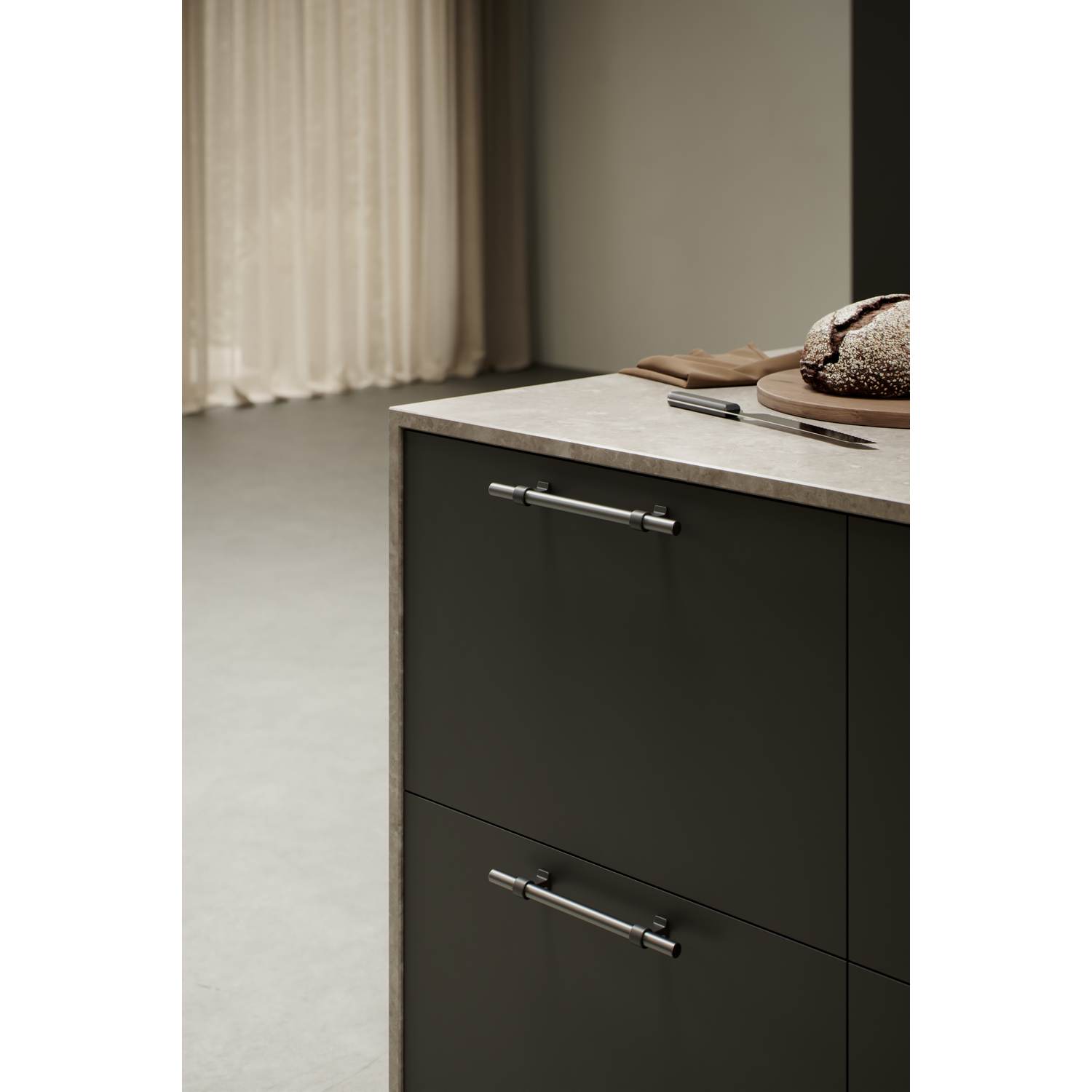 Poignée bond ea160 l250 noir mat/gunmetal 