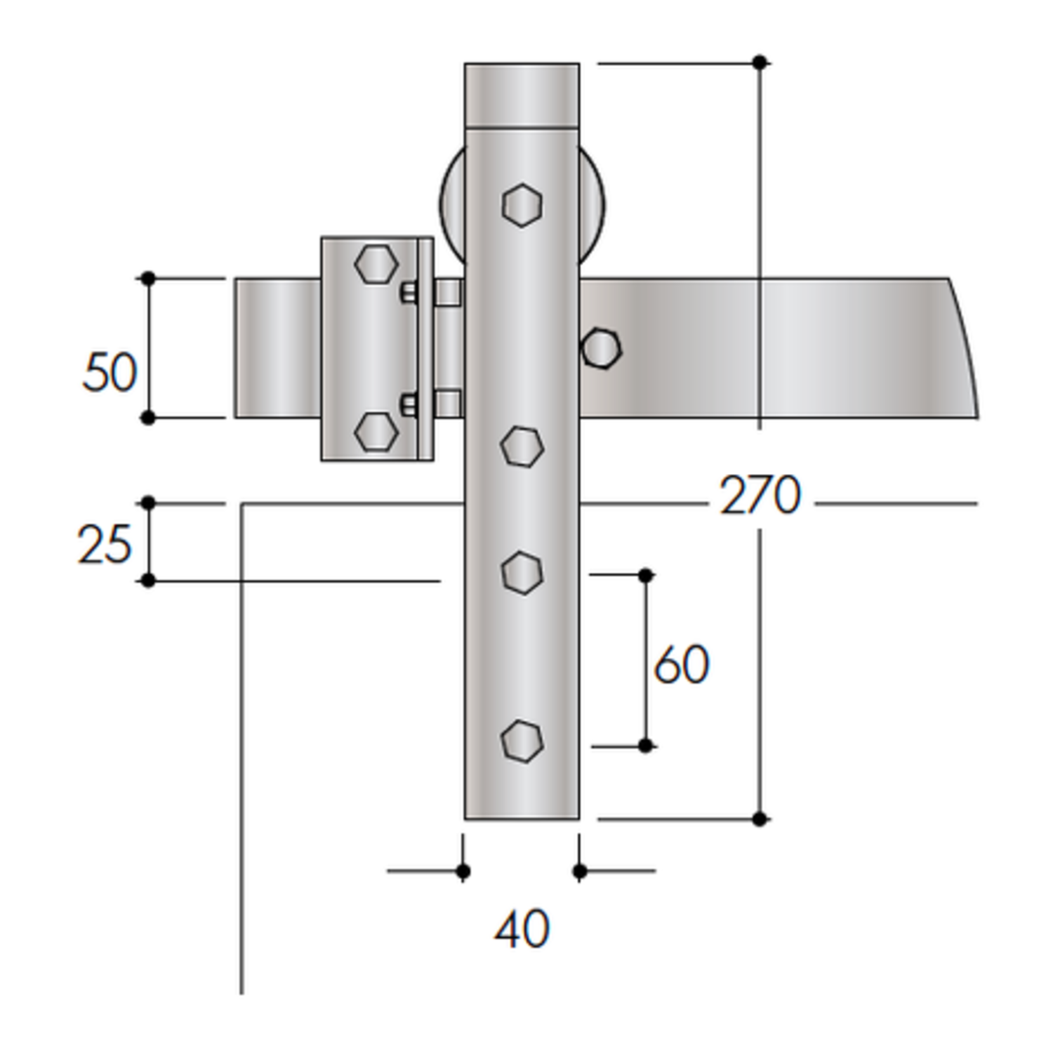 Casa set coulissant acier noir 100kg l.2300mm pour largeur de porte 1010-1200mm