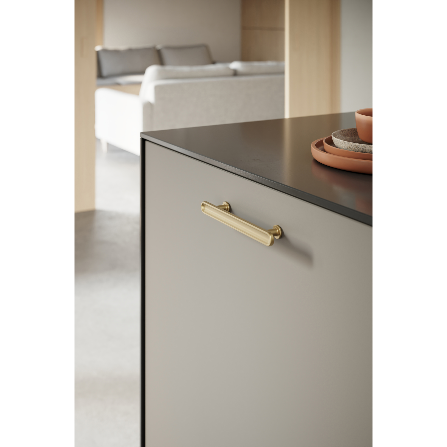 Greep chateau ba128 l180 zamak geborsteld goud