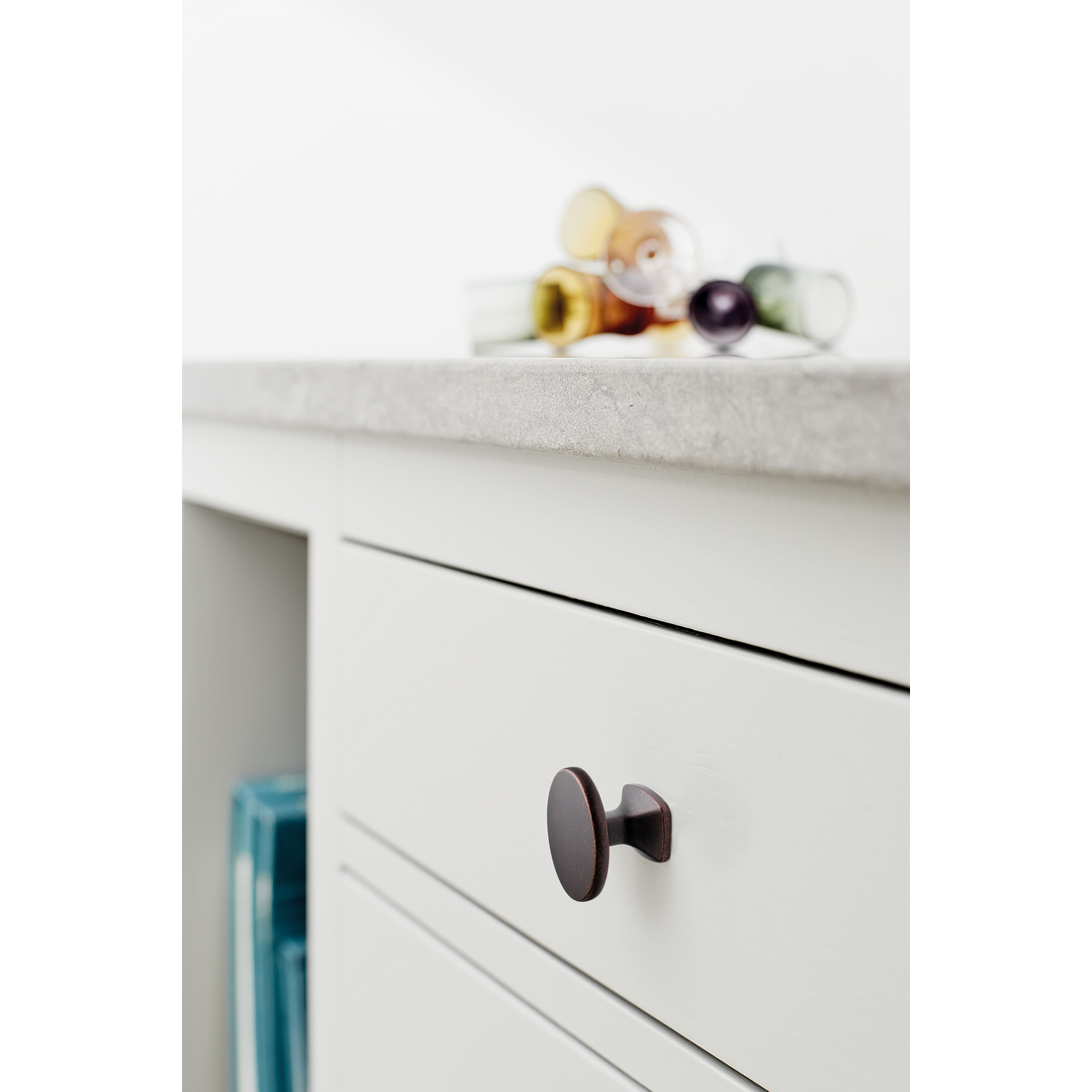 Bouton Classic ø34x28 zamac brun antique 