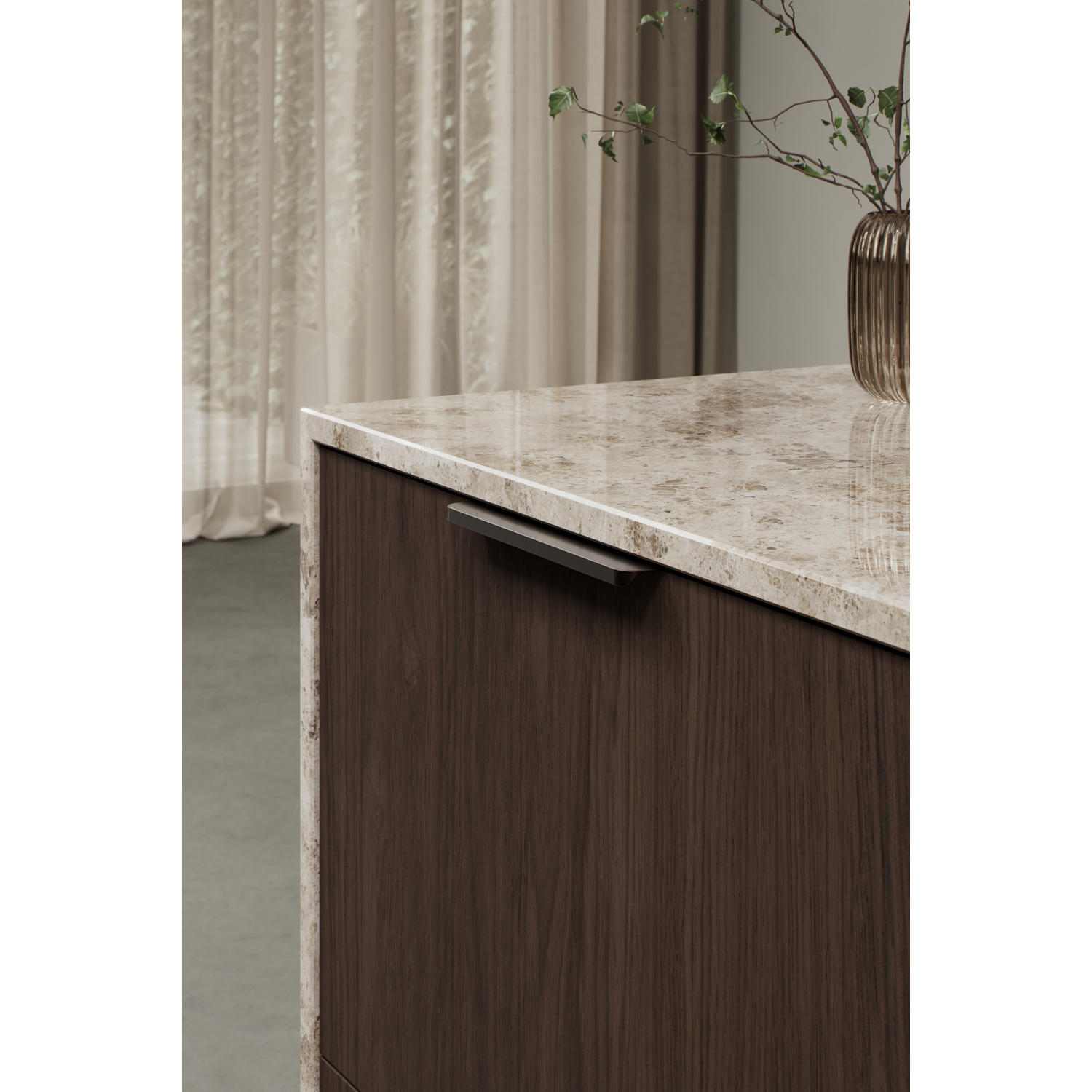 Poignée comet ea160 l200 alu bronze mat 
