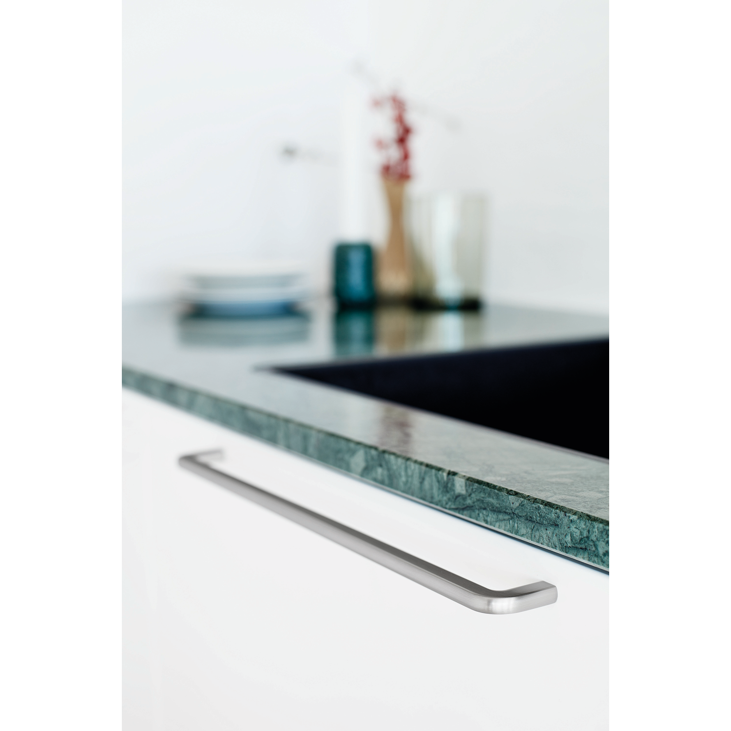 Poignée compact ea320 l332 zamac look inox 