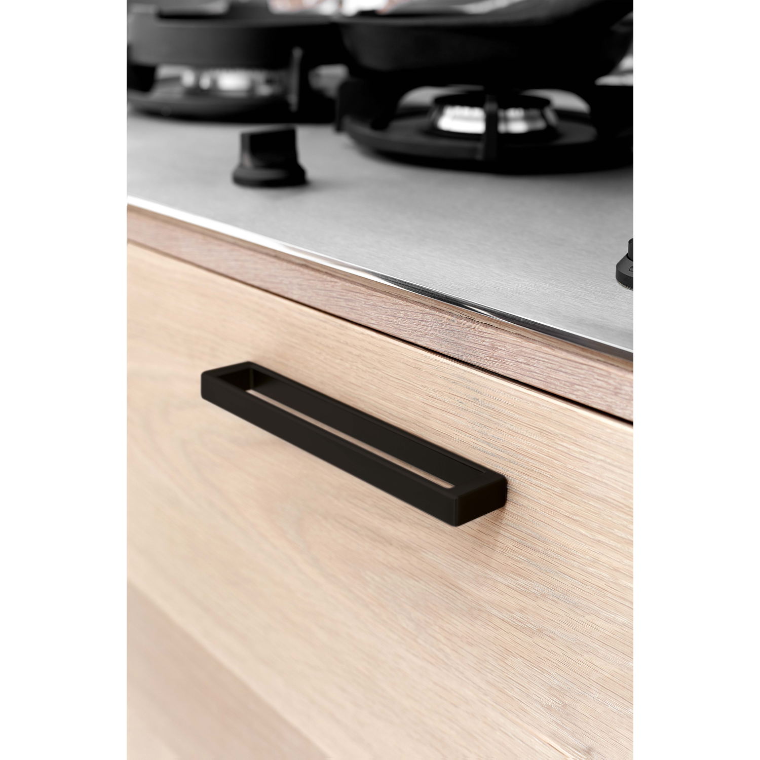 Poignée cubico ea96 l105 zamac noir mat 