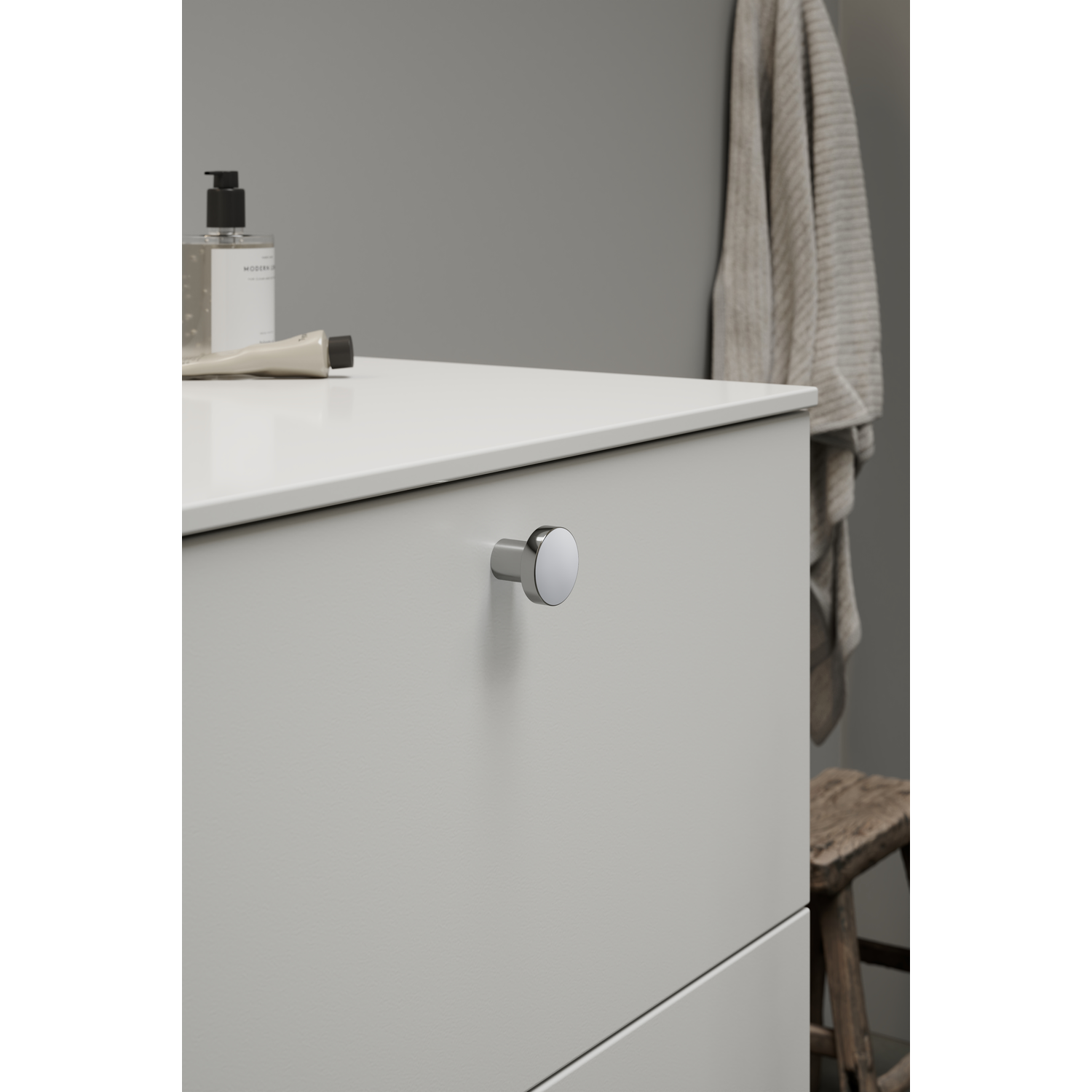Bouton DOT Ø30 H26 zamac chrome 