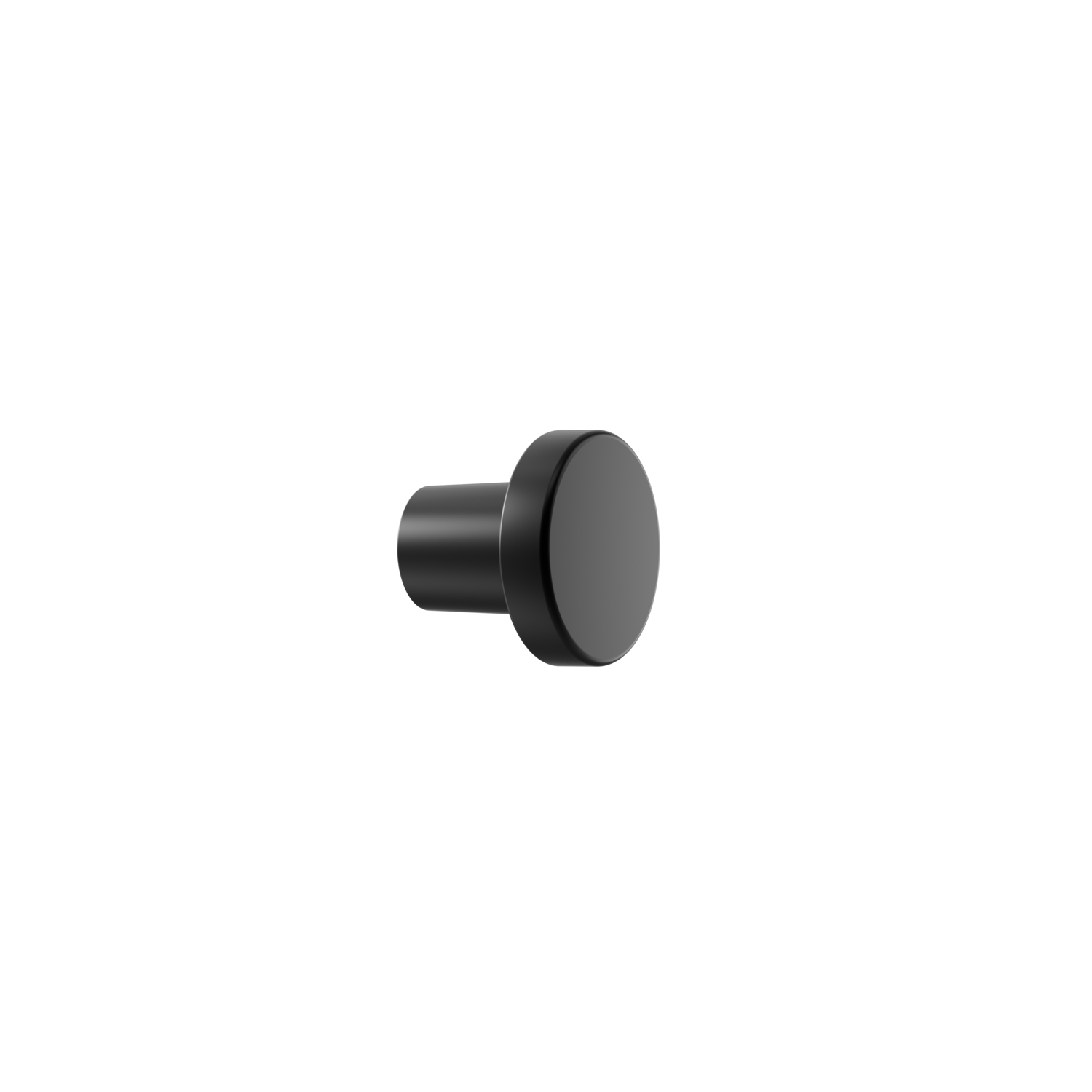 Knop DOT Ø30 H26 zamak mat zwart