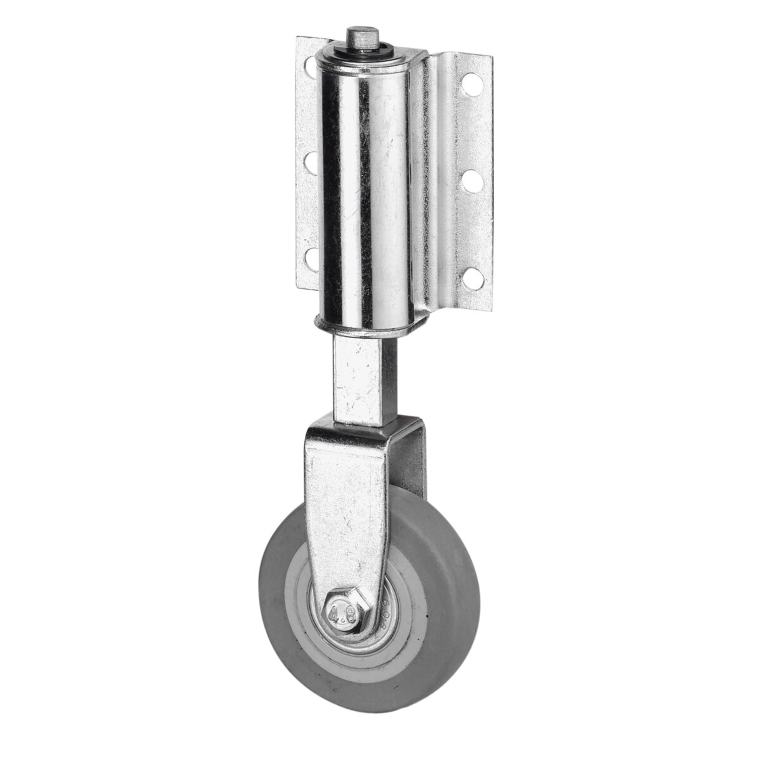 Roulette echelle fixe 50mm caoutchouc roullement bille  
