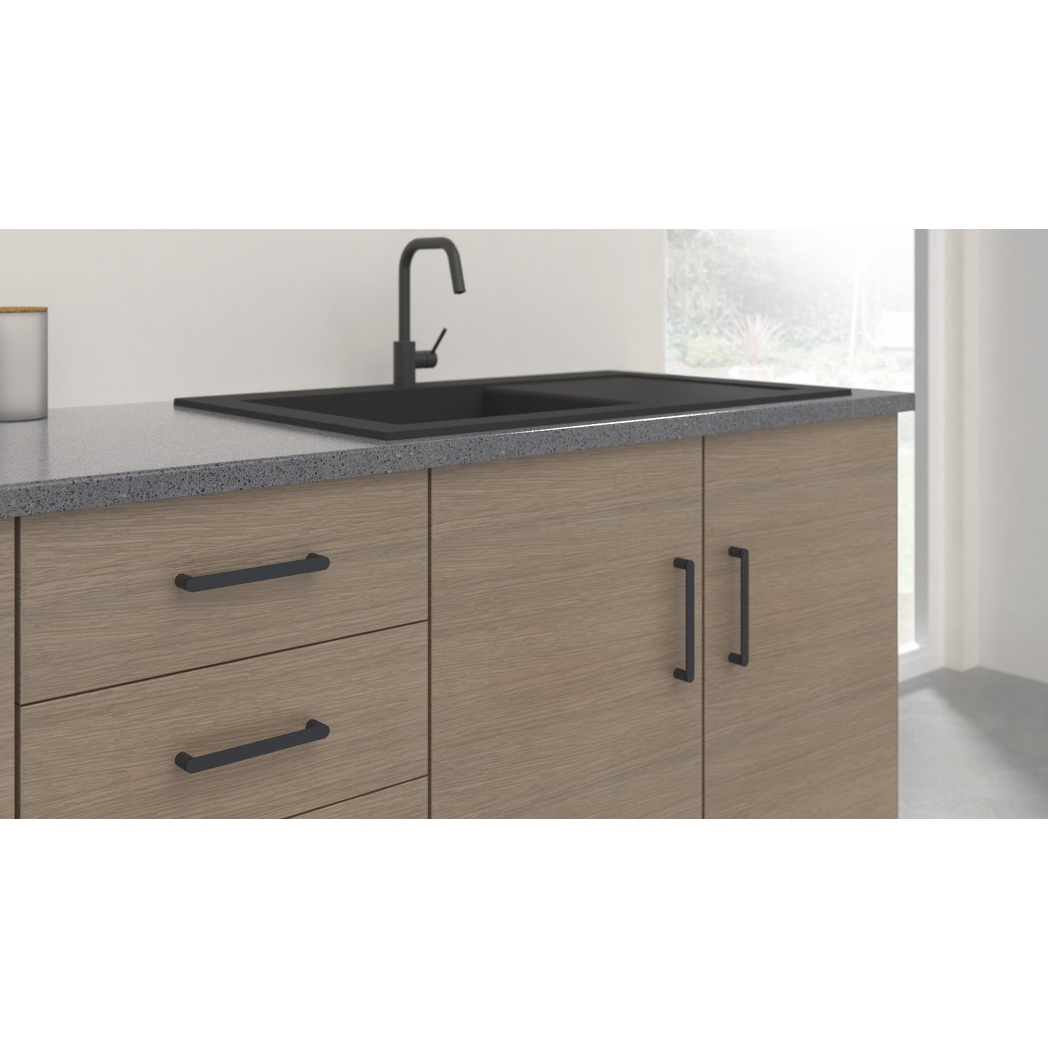Greep ellie ba160 l175 zamak mat zwart