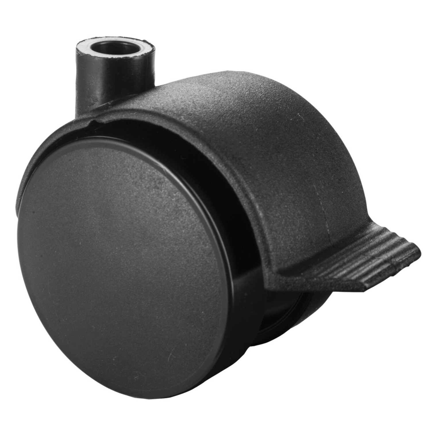 Roulettes doubles avec frein 50mm noir pour plaque container  