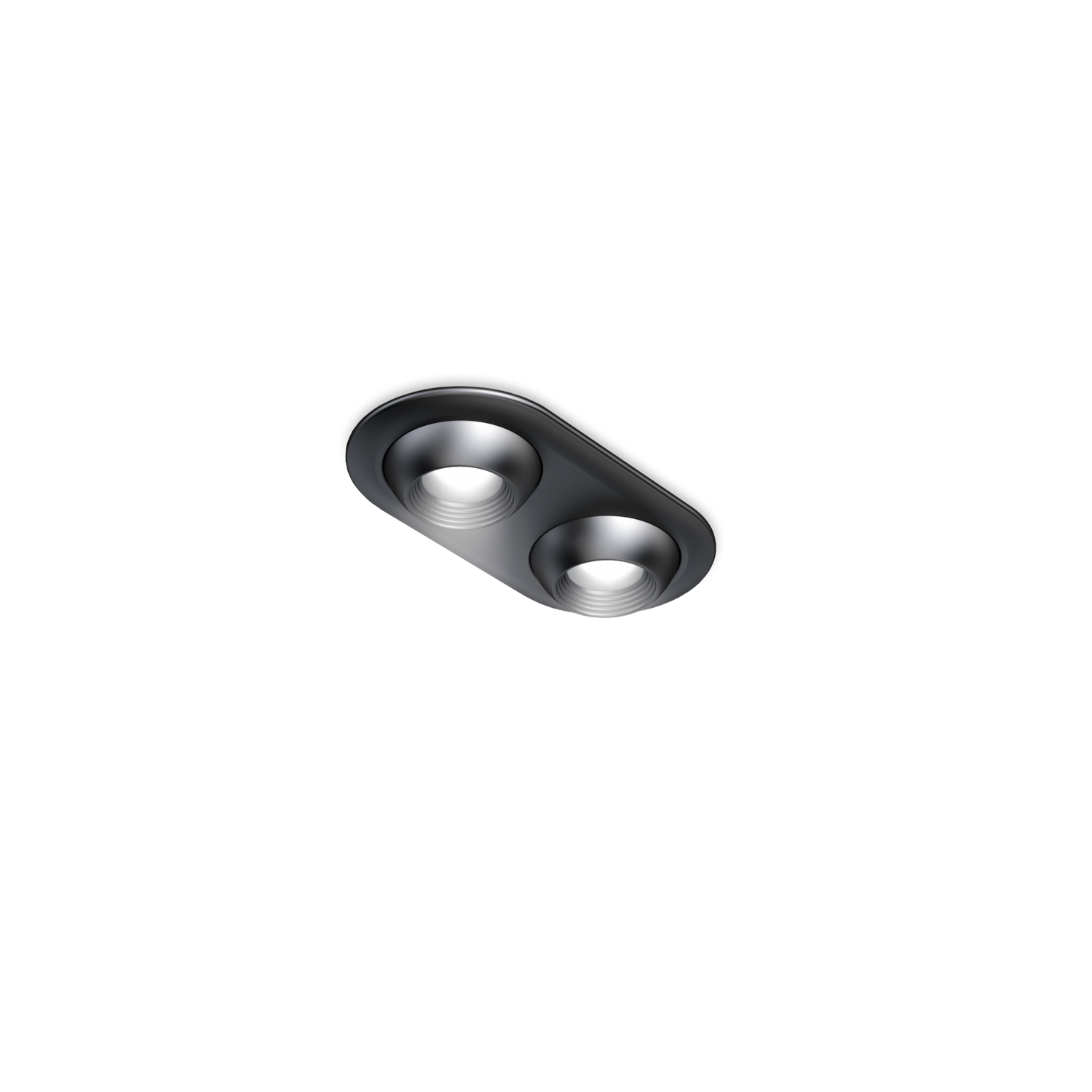 Led focus double rond 24V 1.8W noir 