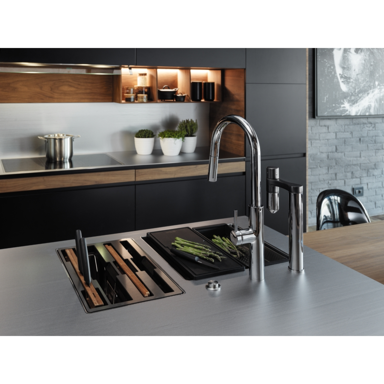 Vital - Système de filtration à bec fixe / Chrome & Gun metal