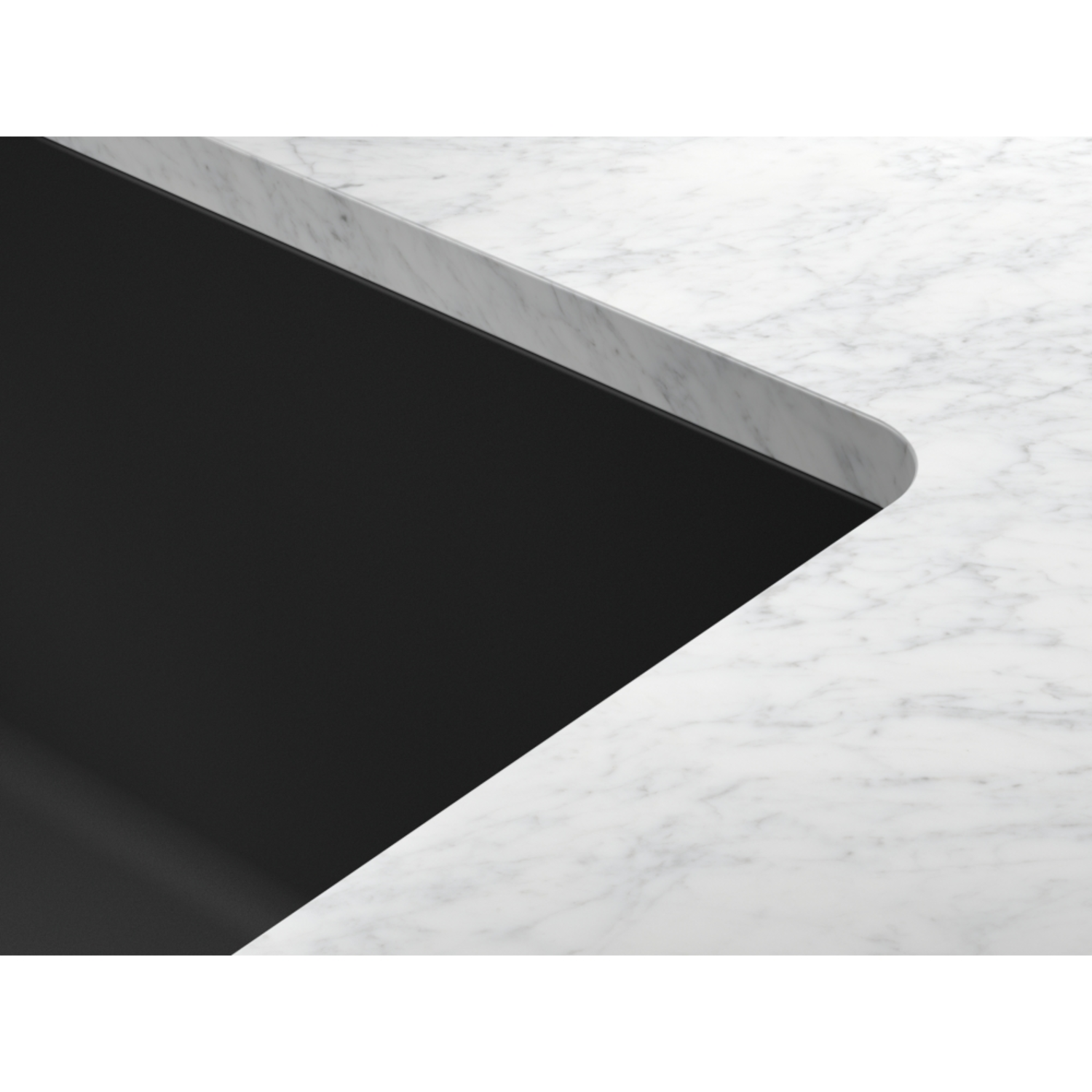 Maris - Onderbouwspoeltafel / 553 x 433 mm / 1 bak / Zwart Mat