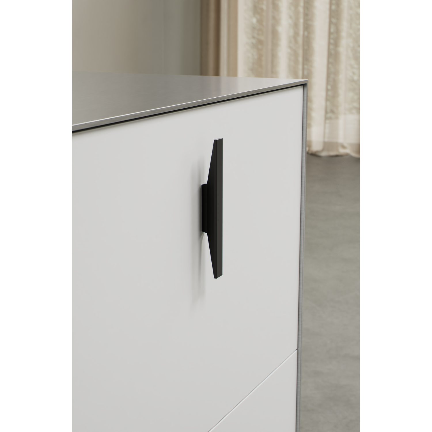 Poignée facet ea32 l156 alu noir mat 