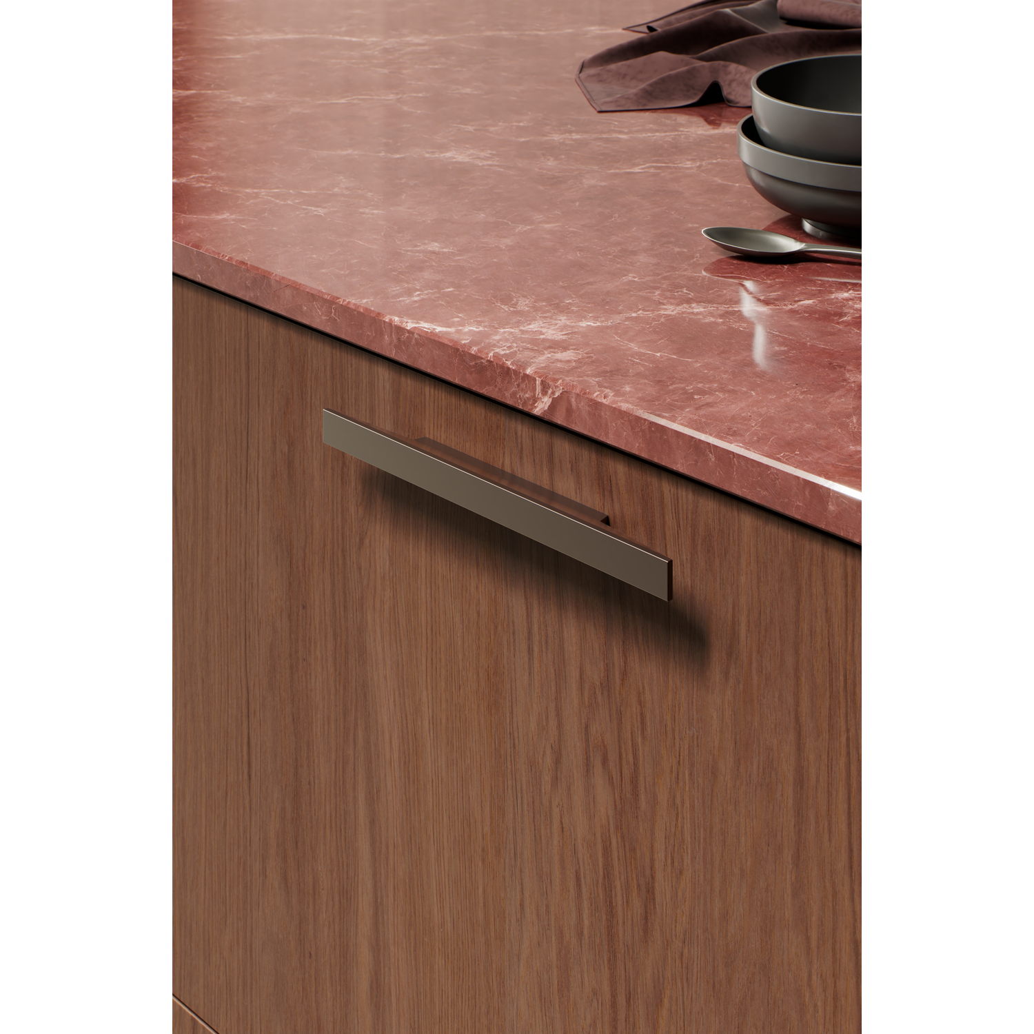 Poignée facet ea96 l220 alu bronze mat 