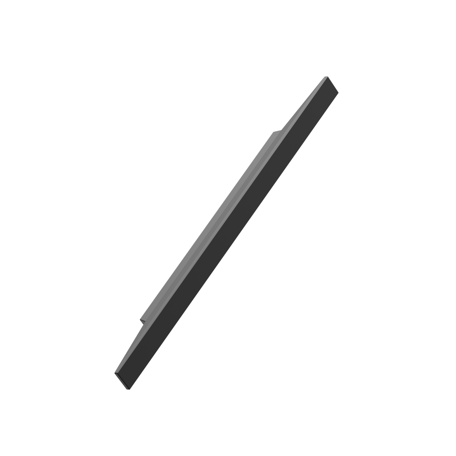 Greep facet ba96 l220 alu mat zwart