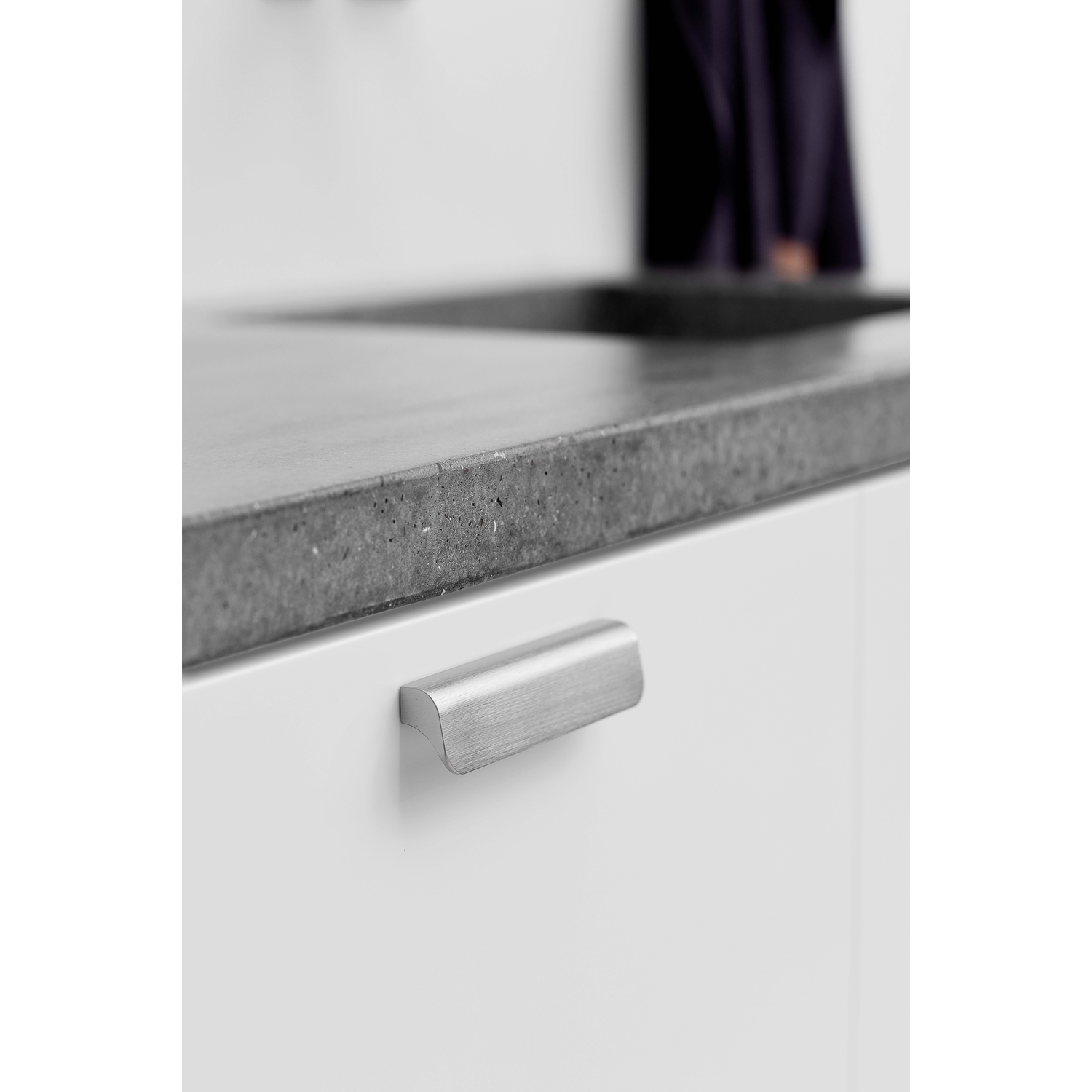 Poignée fall ea128 l140 alu look inox 