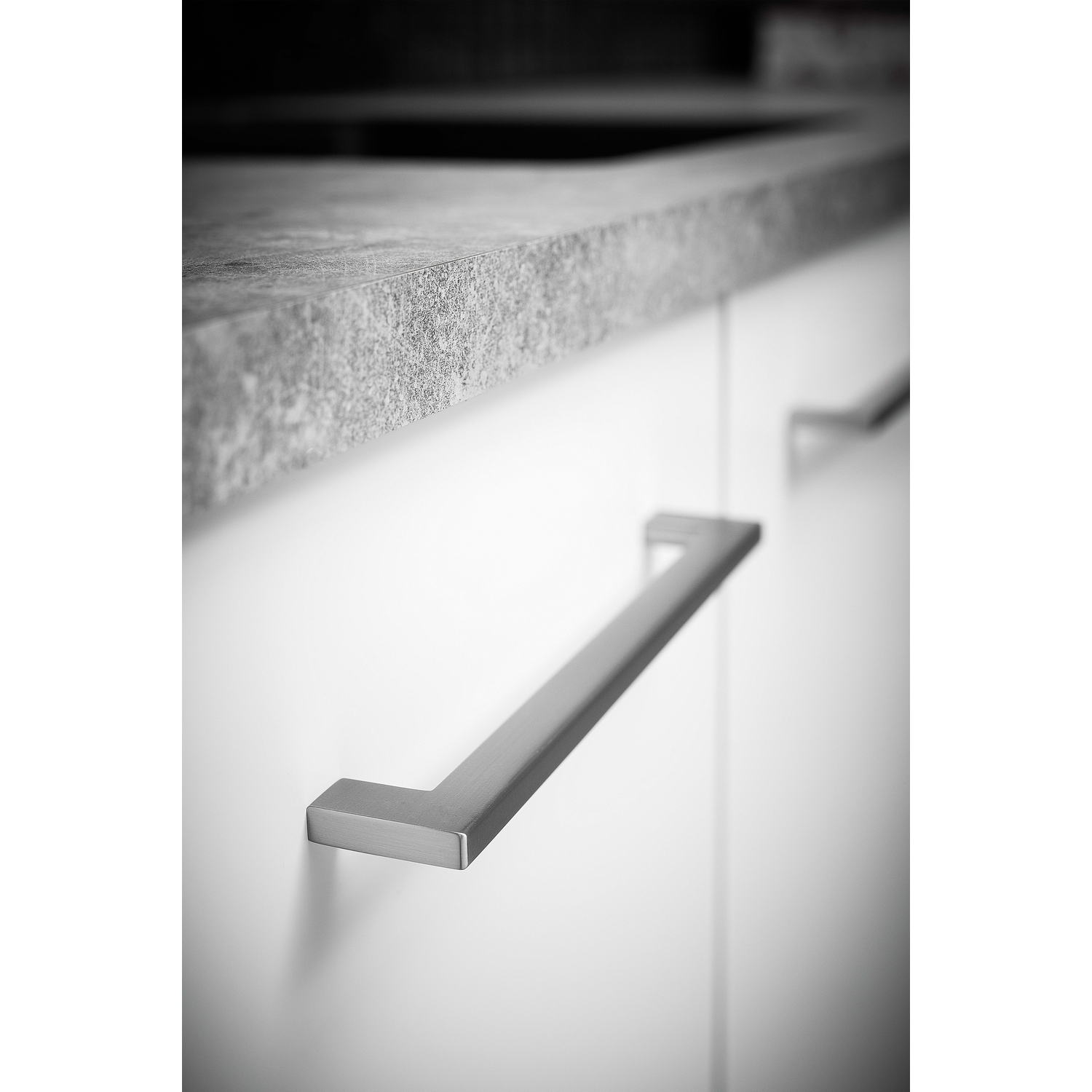 Poignée flat ea192 l206 zamac look inox 