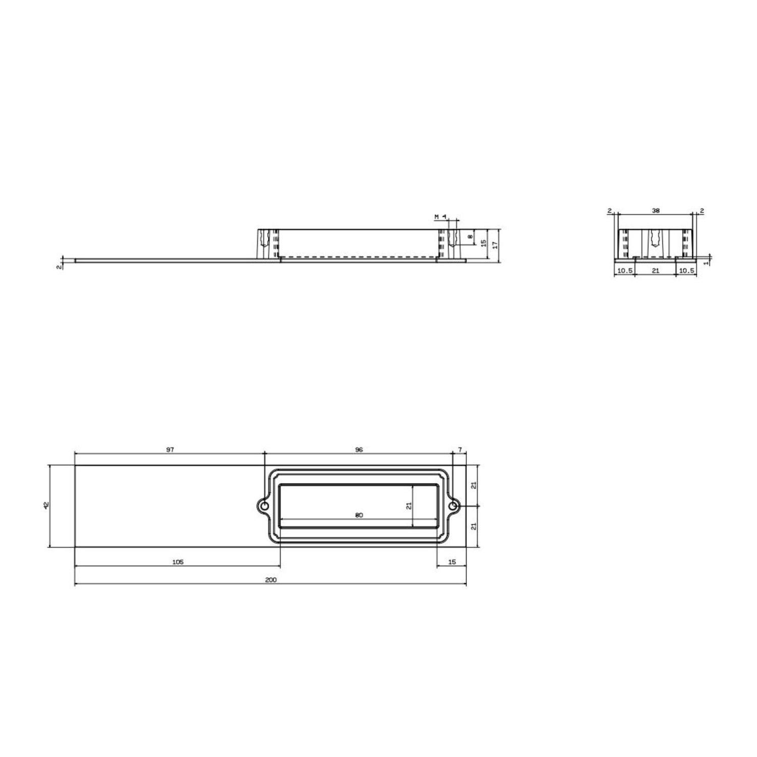 Komgreep degoe zamak zwart mat ba 95mm l200mm