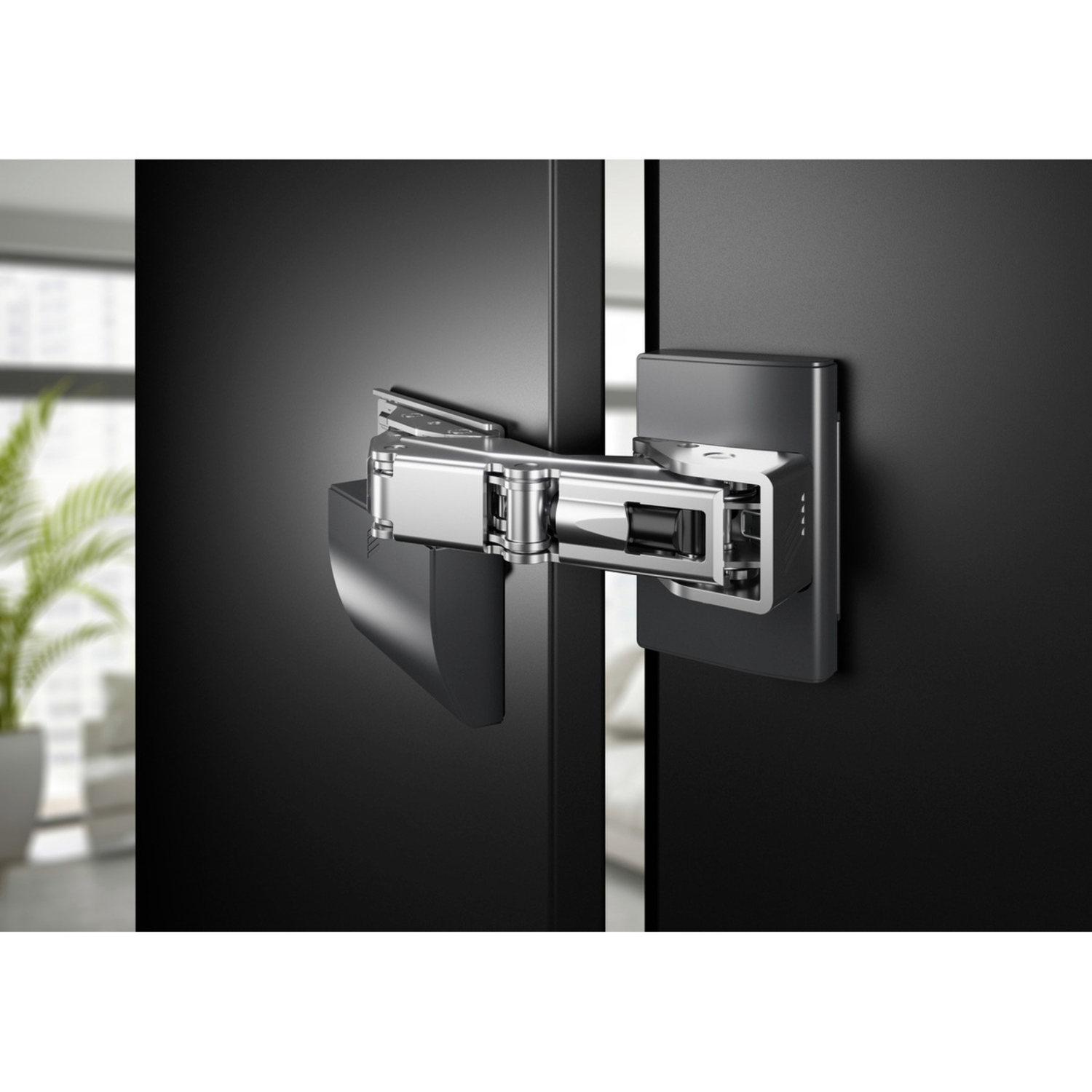 Charnière de guidage avec capacité de charge Evisys. Pour aménagements de réfrigérateurs.