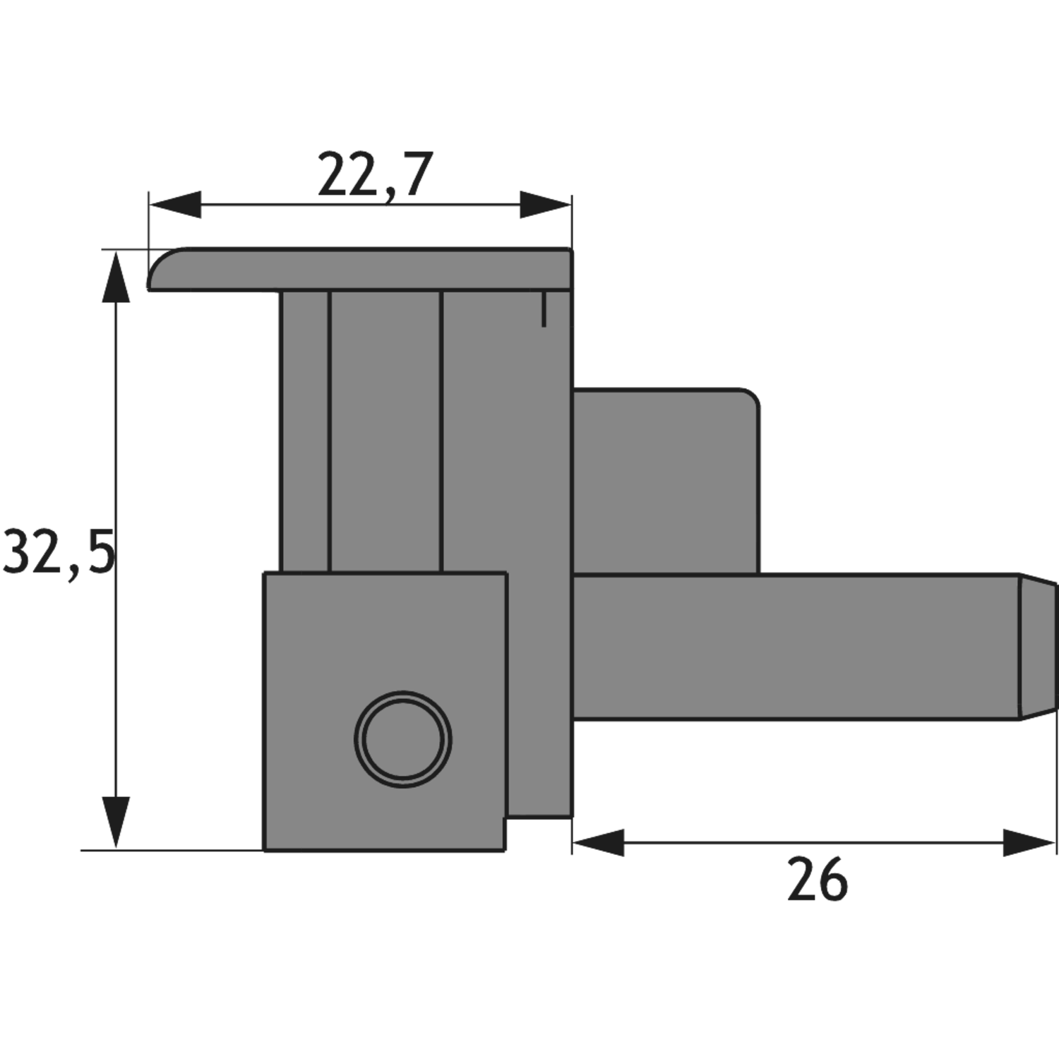 Nœud d’angle horizontal et vertical,  blanc mat