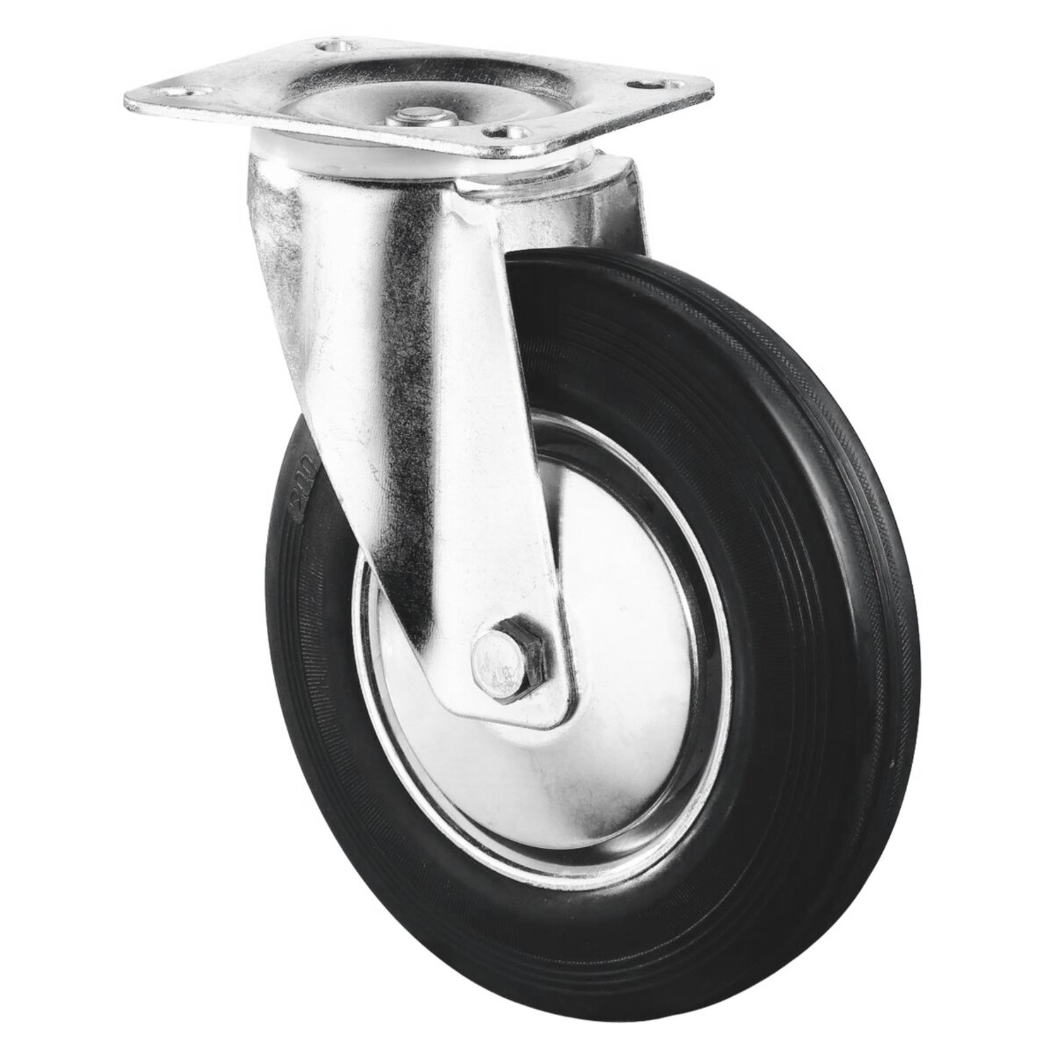 Zwenkwiel d. 80 h. 105mm 50kg gummi zw
